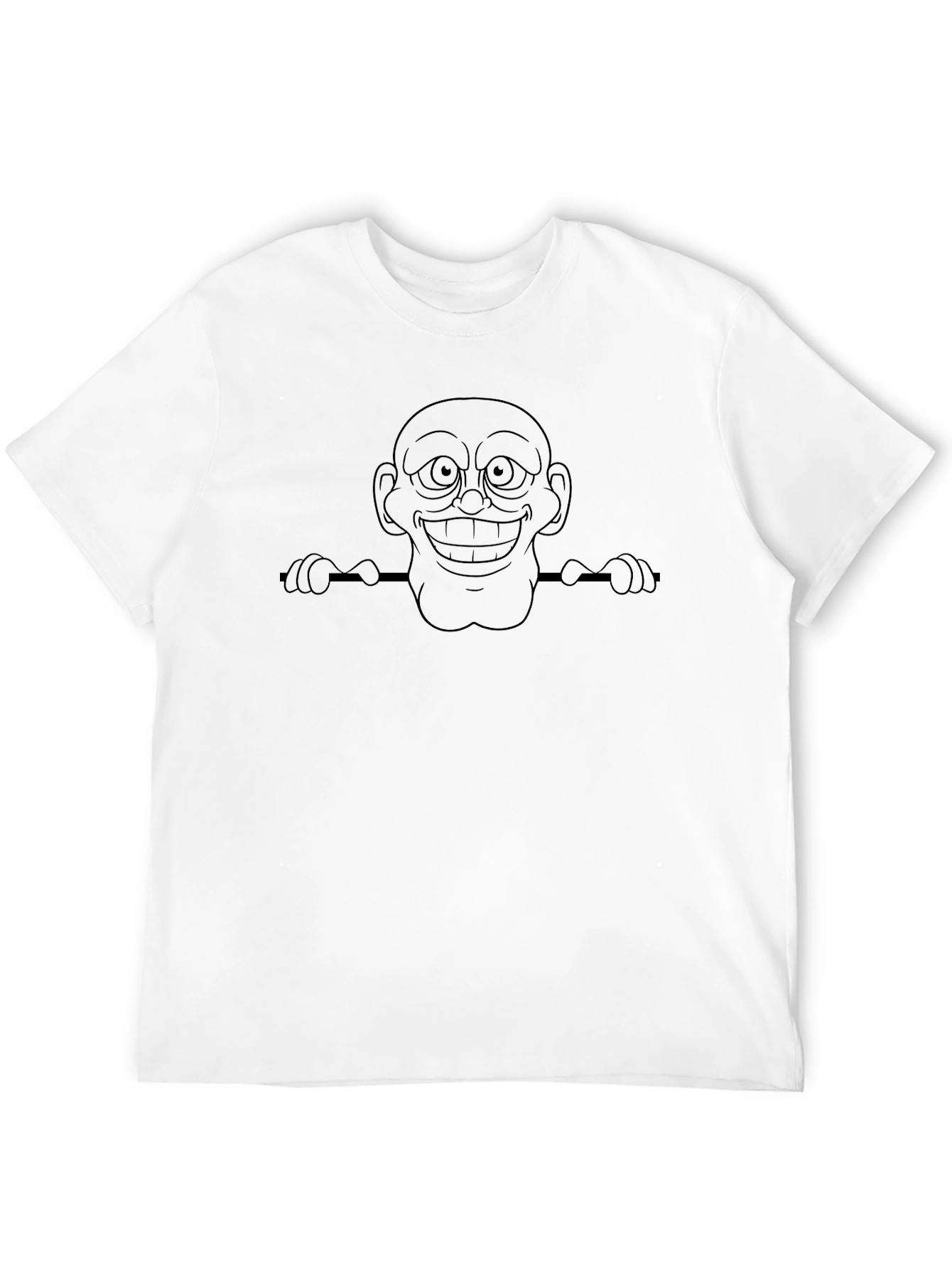 Black Cartoon Face Black T-Shirt view 12