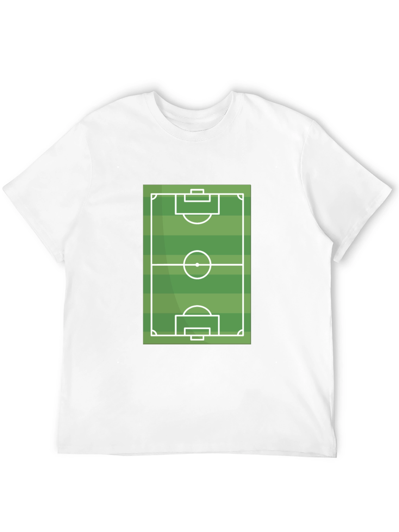 Black Soccer Field Graphic T-Shirt - Black Cotton Tee view 12
