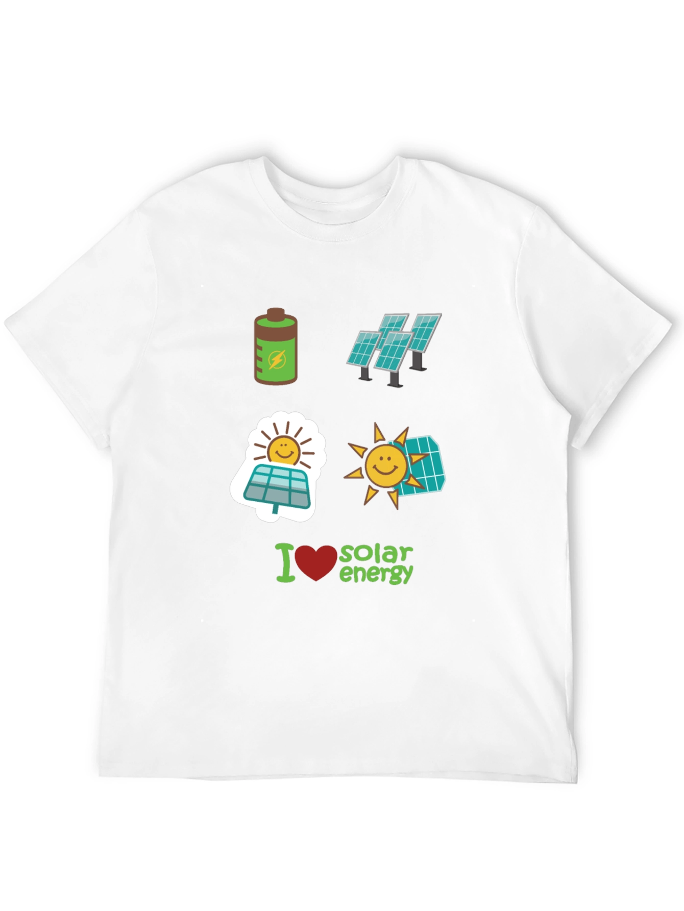 Black I Love Solar Energy Graphic Tee view 12