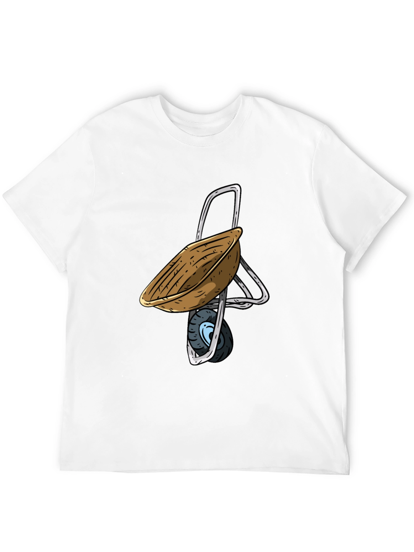 Black Novelty Wheelbarrow Graphic Tee - Comfy Cotton Blend view 12