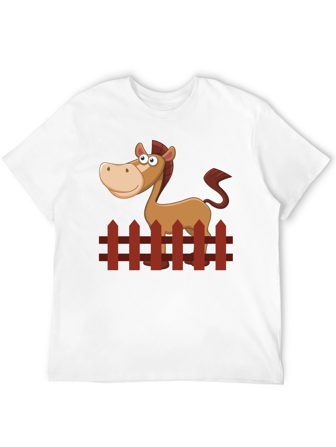 Black Cartoon Horse Graphic Tee - Black Cotton Shirt view 12