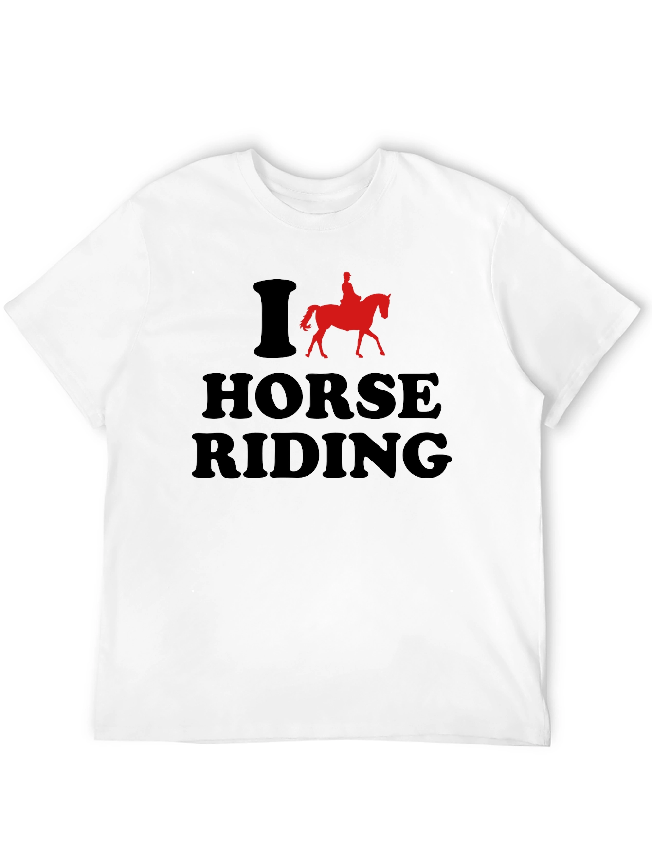 Black I Love Horse Riding Graphic T-Shirt view 12