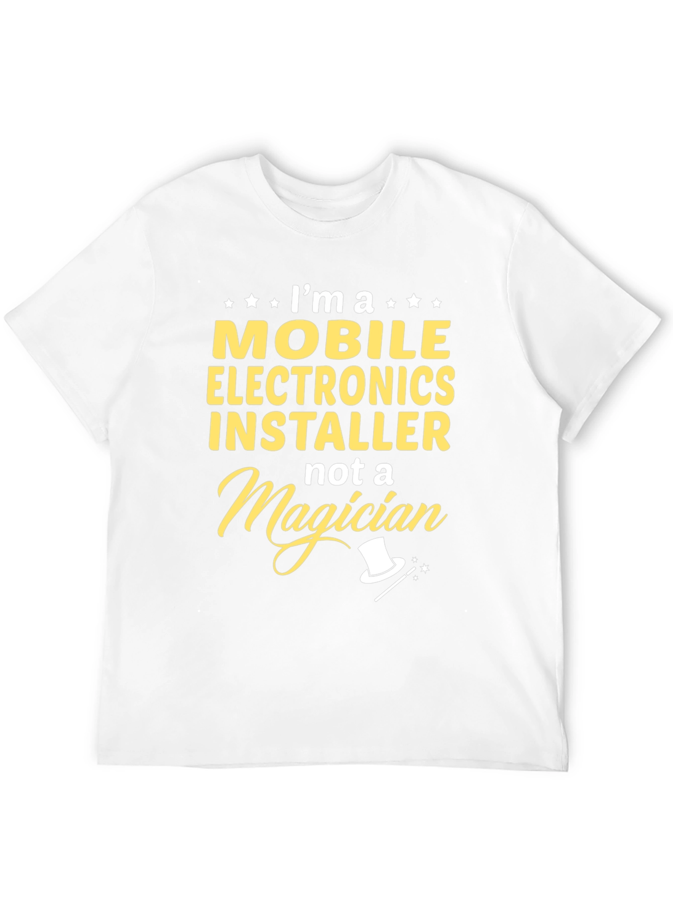Black Mobile Electronics Installer T-Shirt view 12