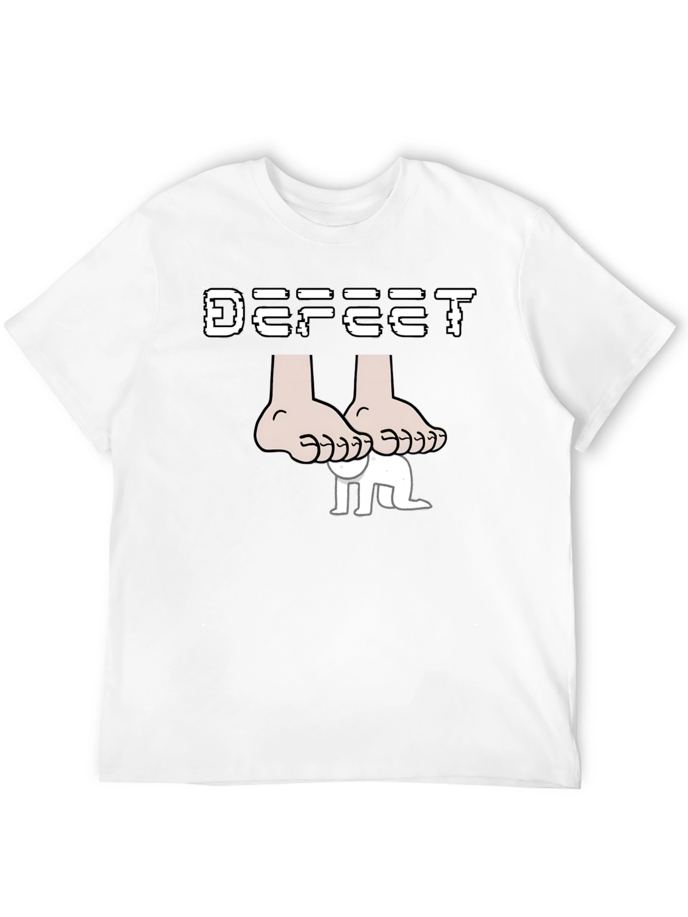 Black Defeet Funny Graphic T-Shirt view 12