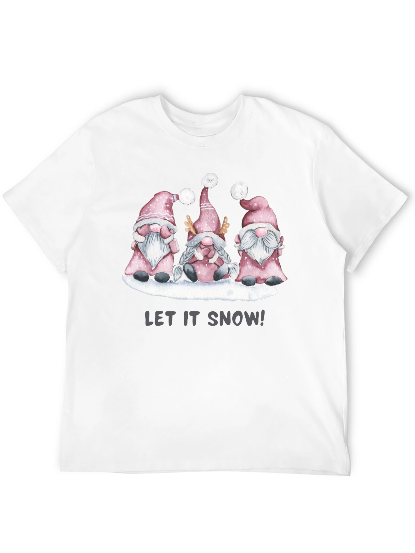 Black Let It Snow Gnomes T-Shirt view 12
