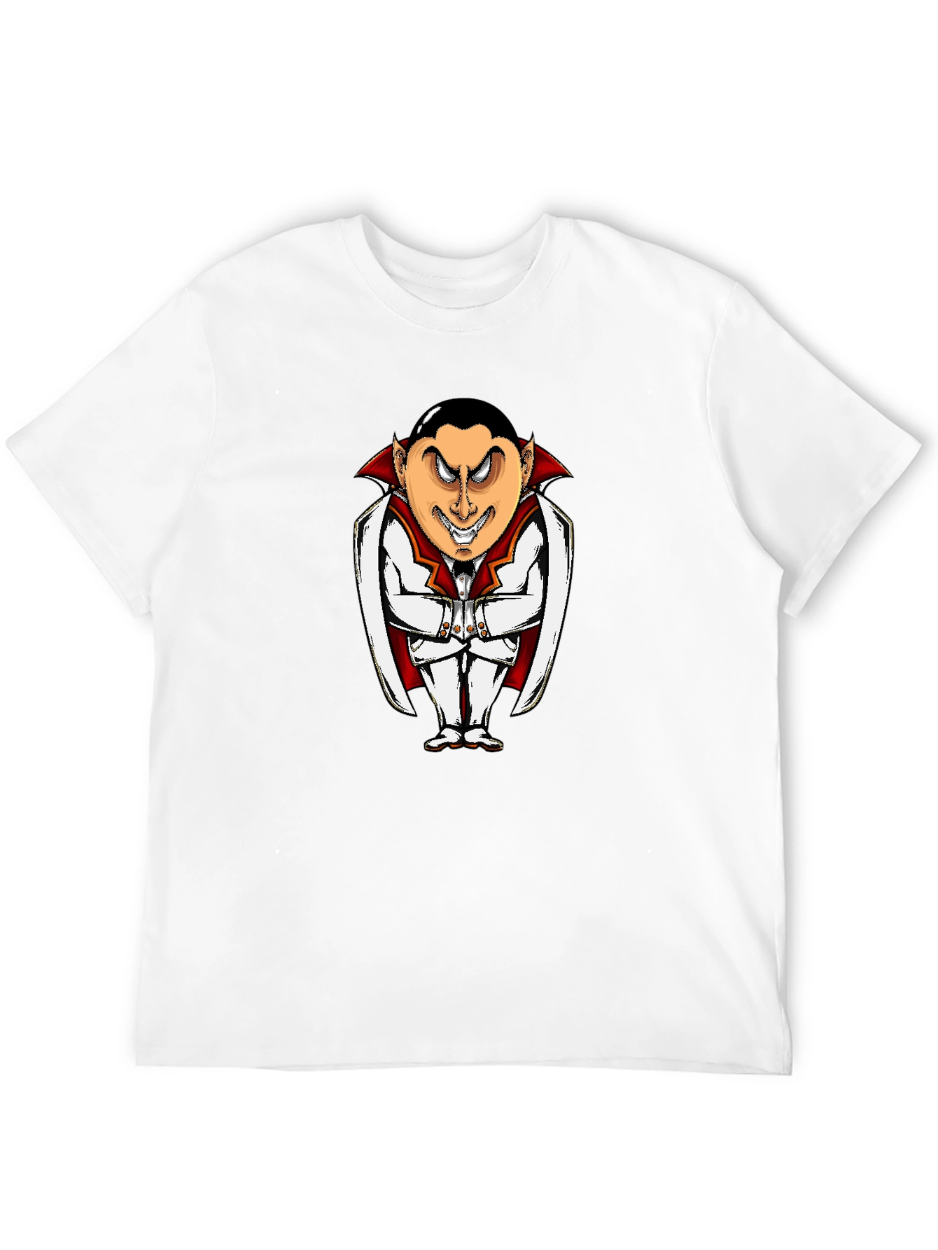 Black Vampire Cartoon Graphic Black T-Shirt view 12