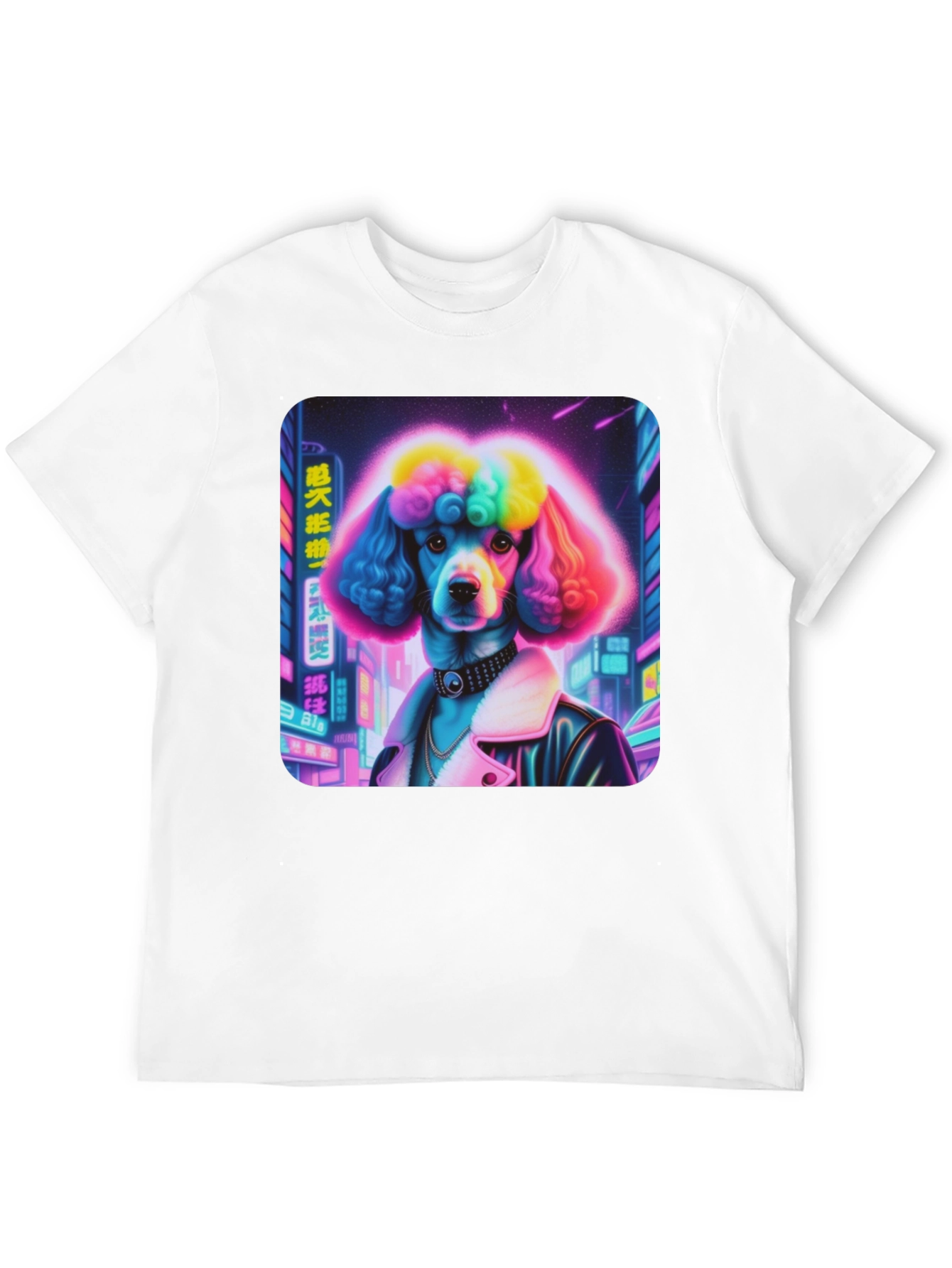 Black Cyberpunk Poodle Graphic Tee view 12
