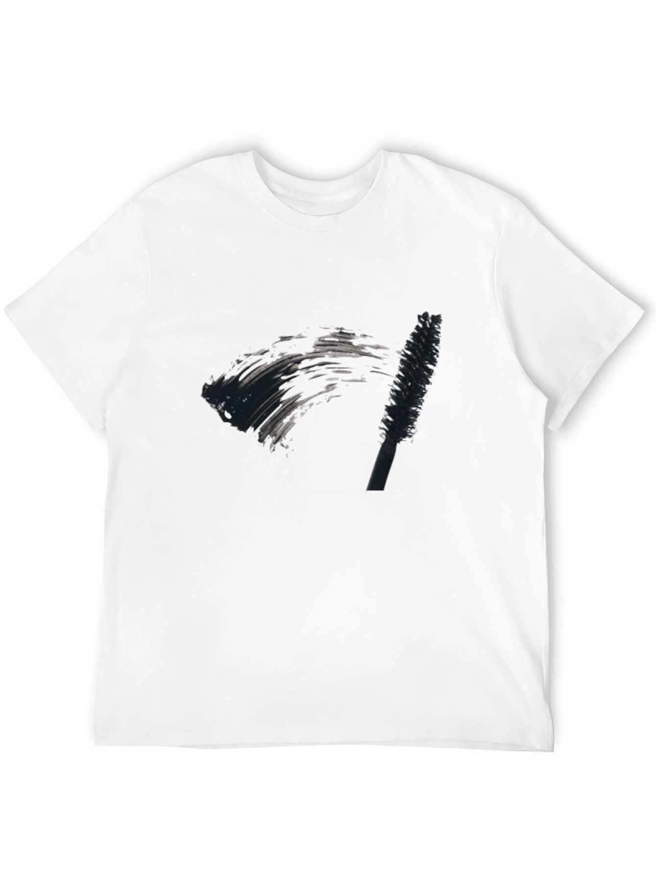 Black Mascara Brush Graphic Tee - Unisex Black T-Shirt view 12