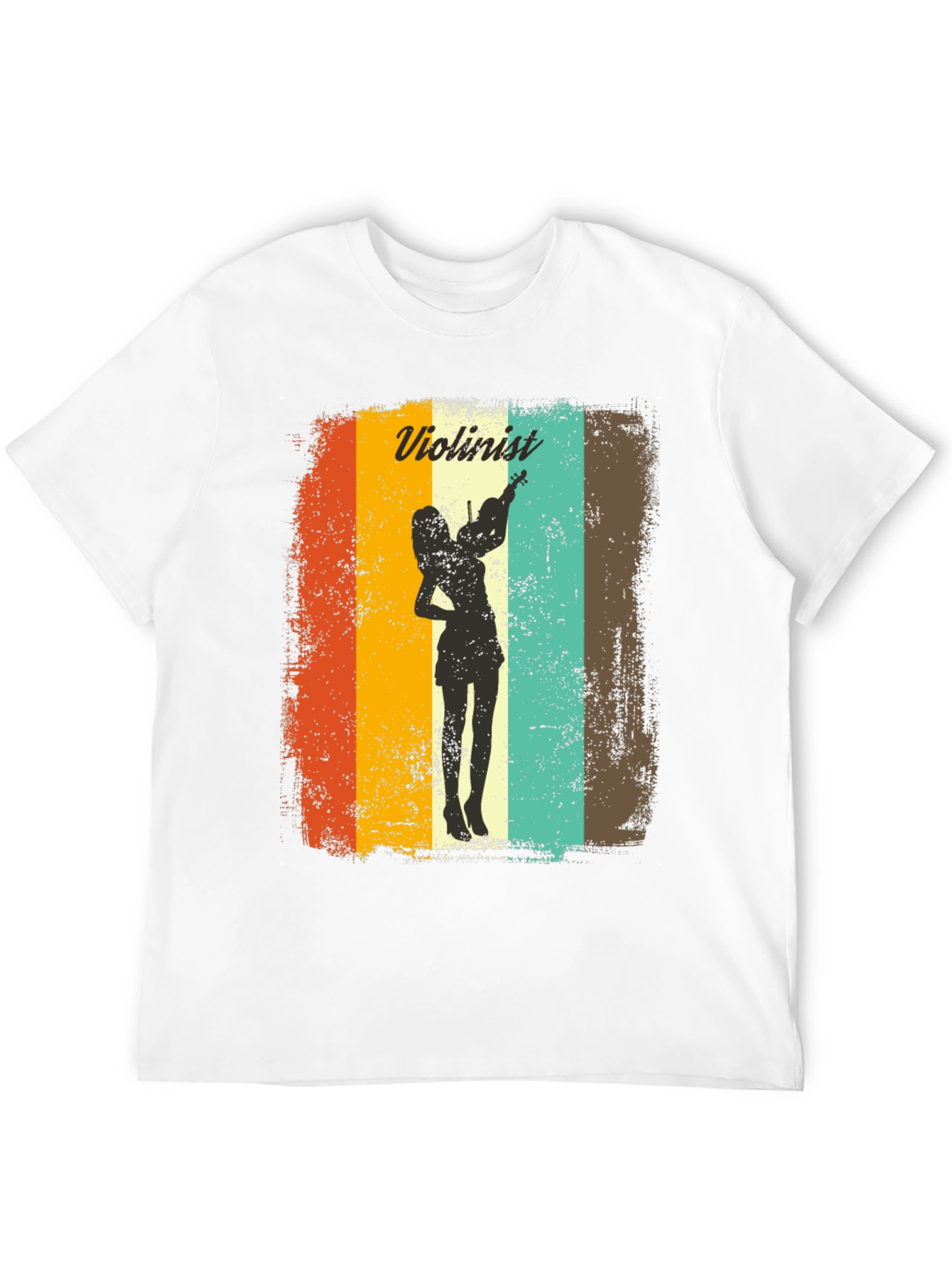 Black Violinist Retro Graphic Tee - Musician Style view 12