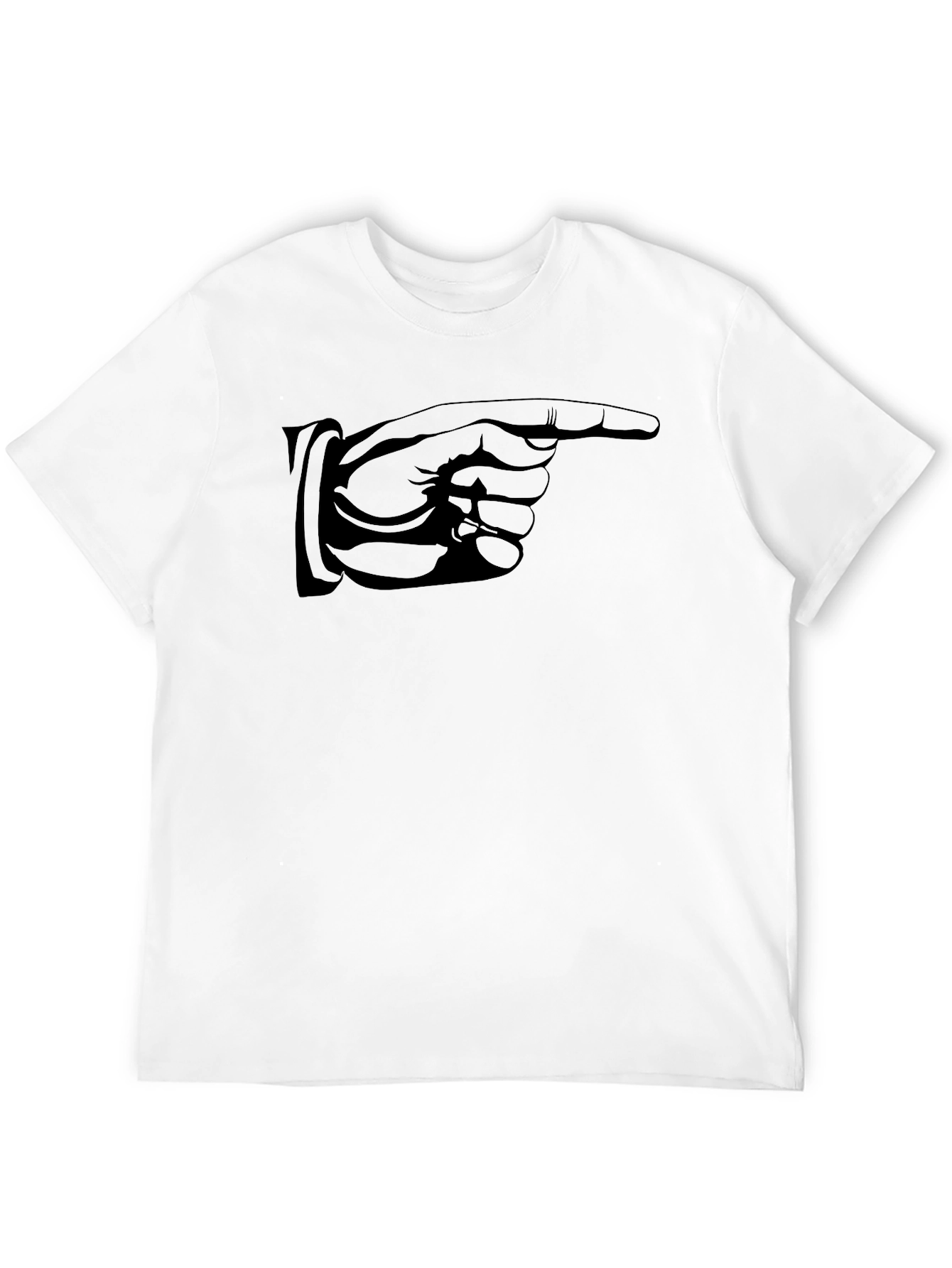 Black Pointing Finger Graphic T-Shirt - Black view 12