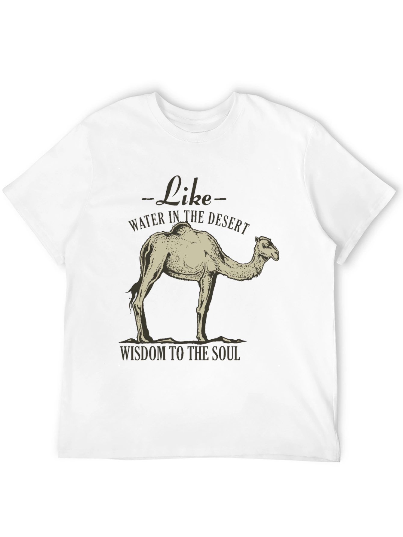 Black Camel Desert Wisdom Graphic T-Shirt view 12