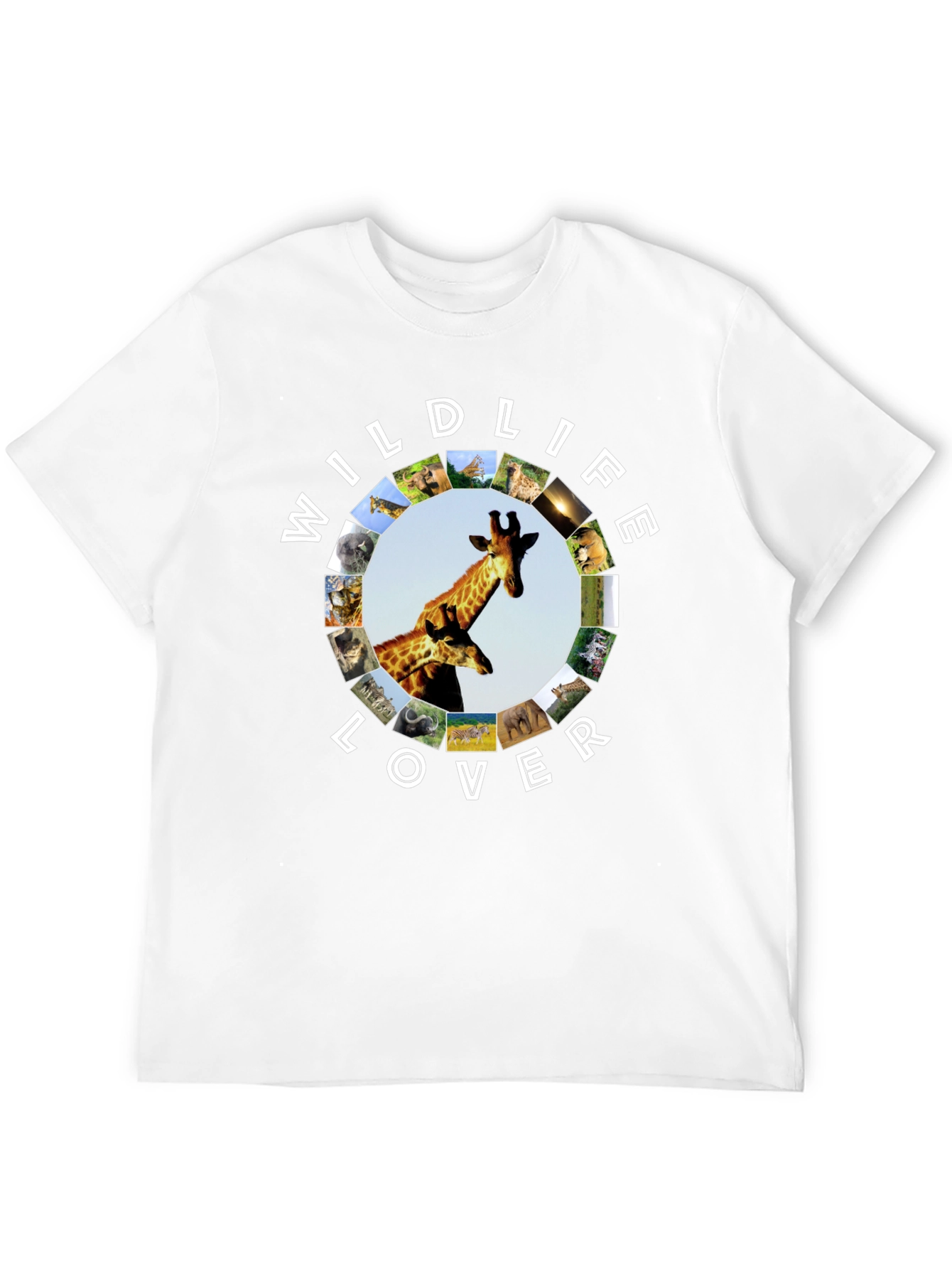 Wildlife Lover Graphic T-Shirt - Animal Circle Design - 12