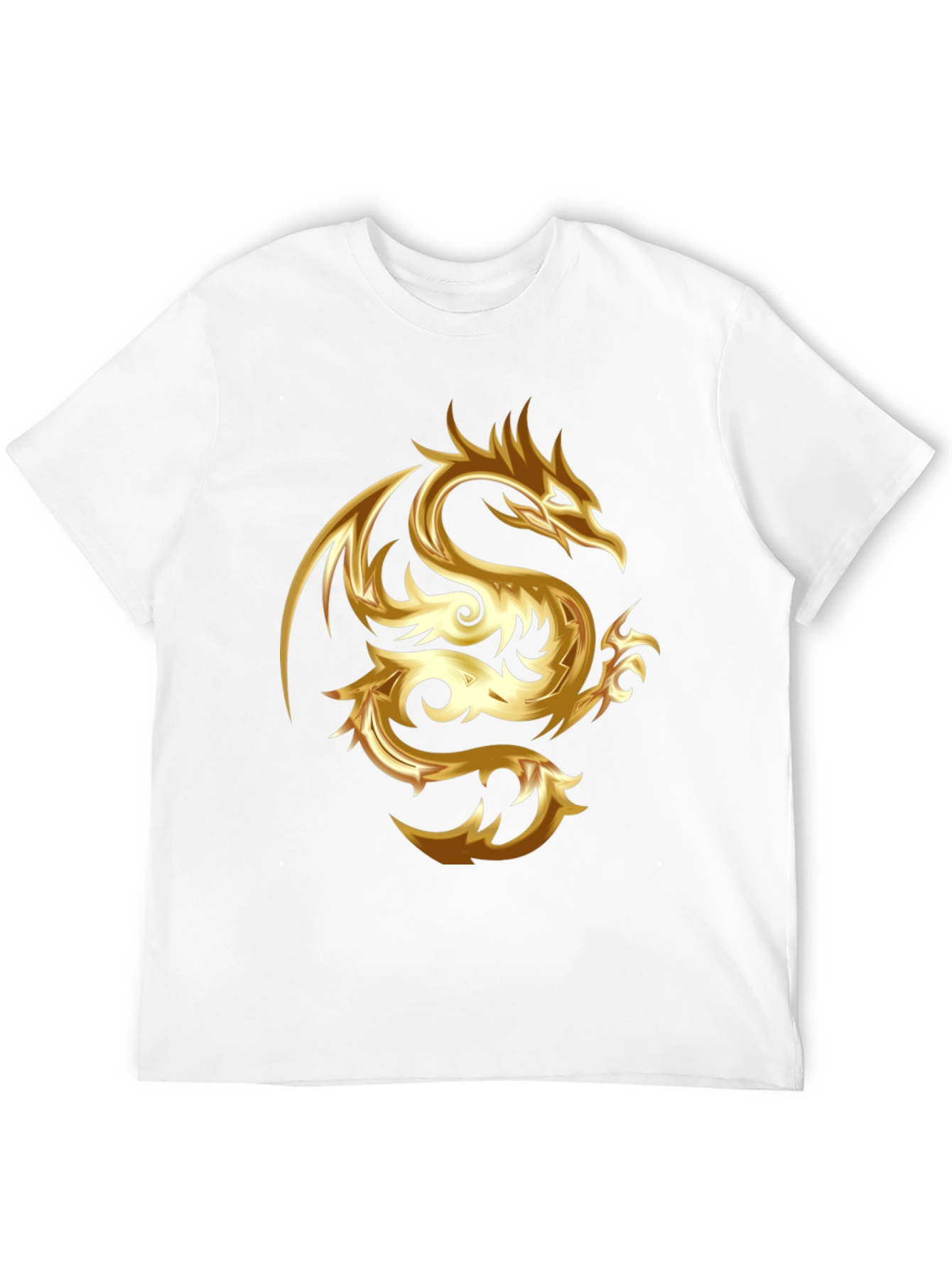 Black Golden Dragon Graphic Black T-Shirt view 12