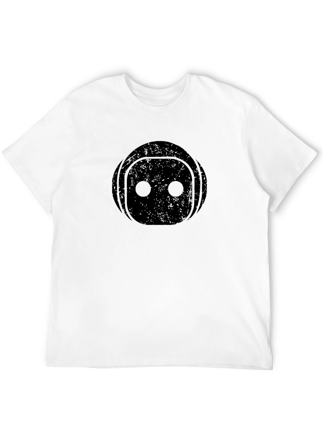 Black Black Robot Face Graphic T-Shirt view 12