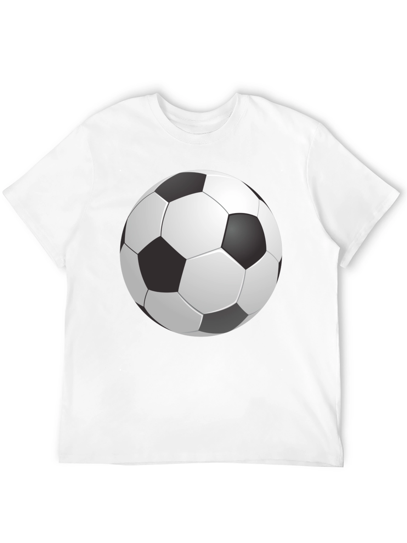 Black Soccer Ball Graphic Print Black T-Shirt view 12