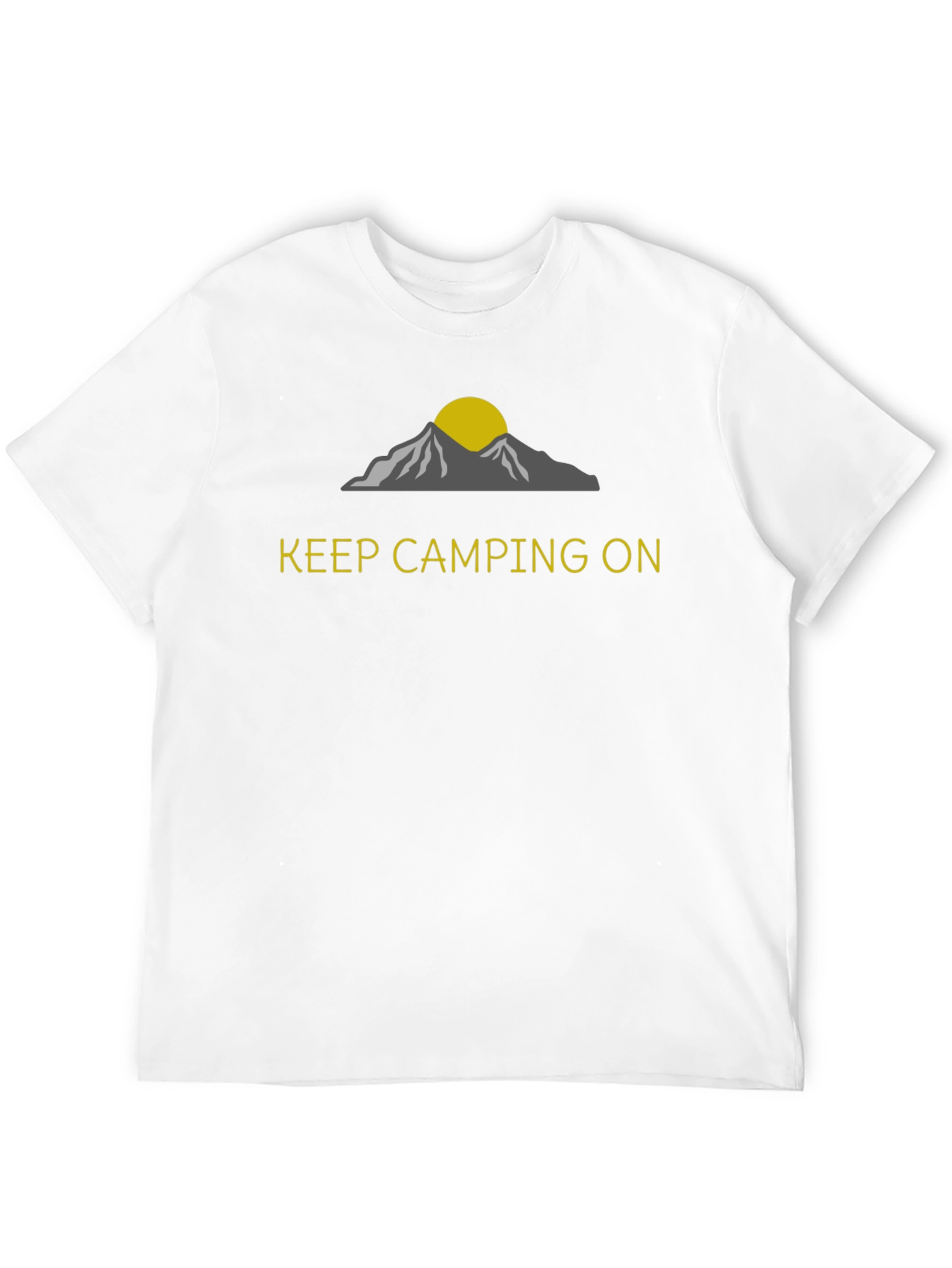 Black Keep Camping On Black Graphic T-Shirt view 12