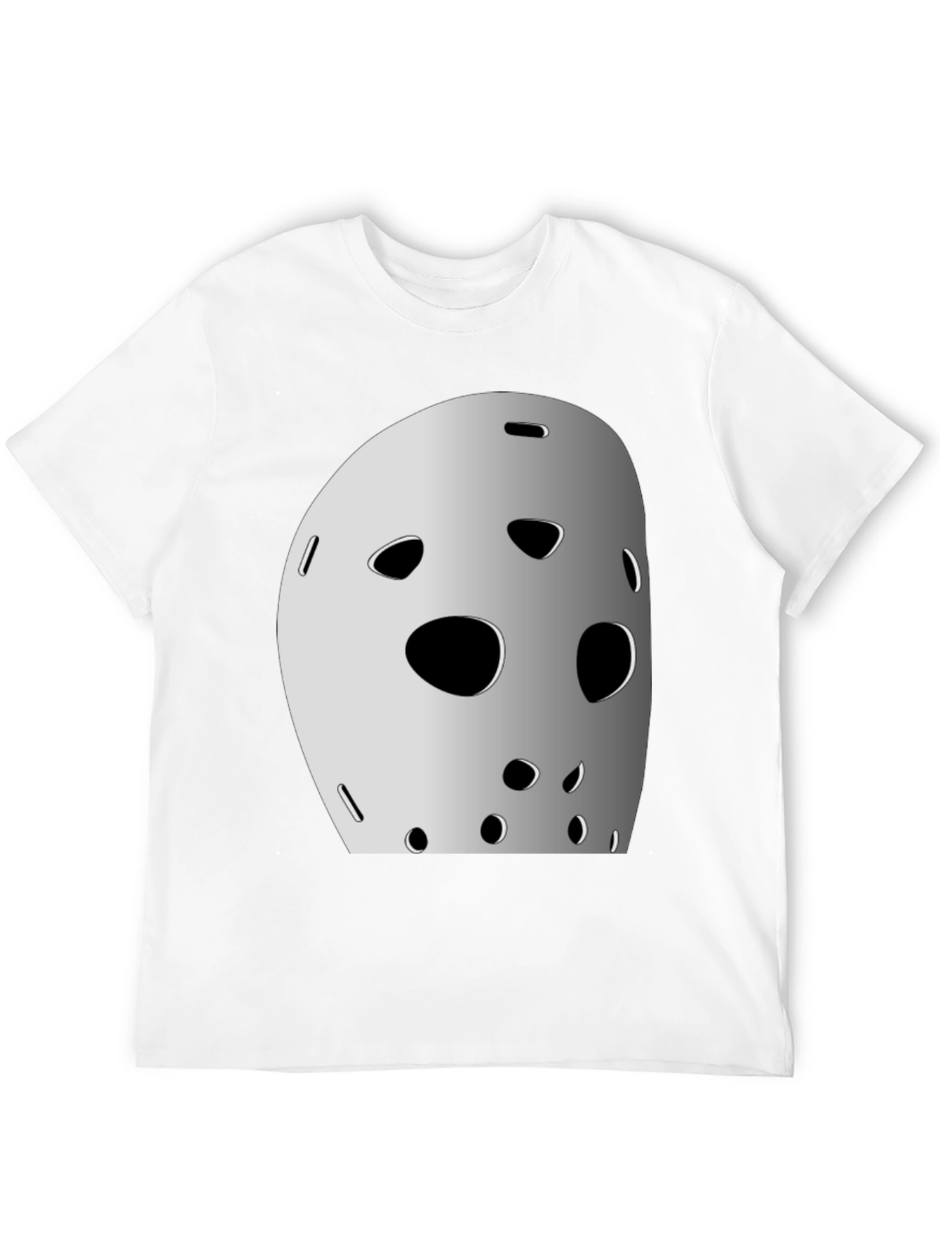 Black Hockey Mask Graphic Tee - Classic Horror Movie Style view 12