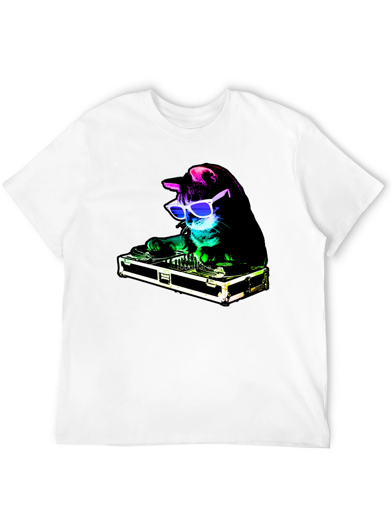 Black DJ Cat Graphic T-Shirt - Black view 12