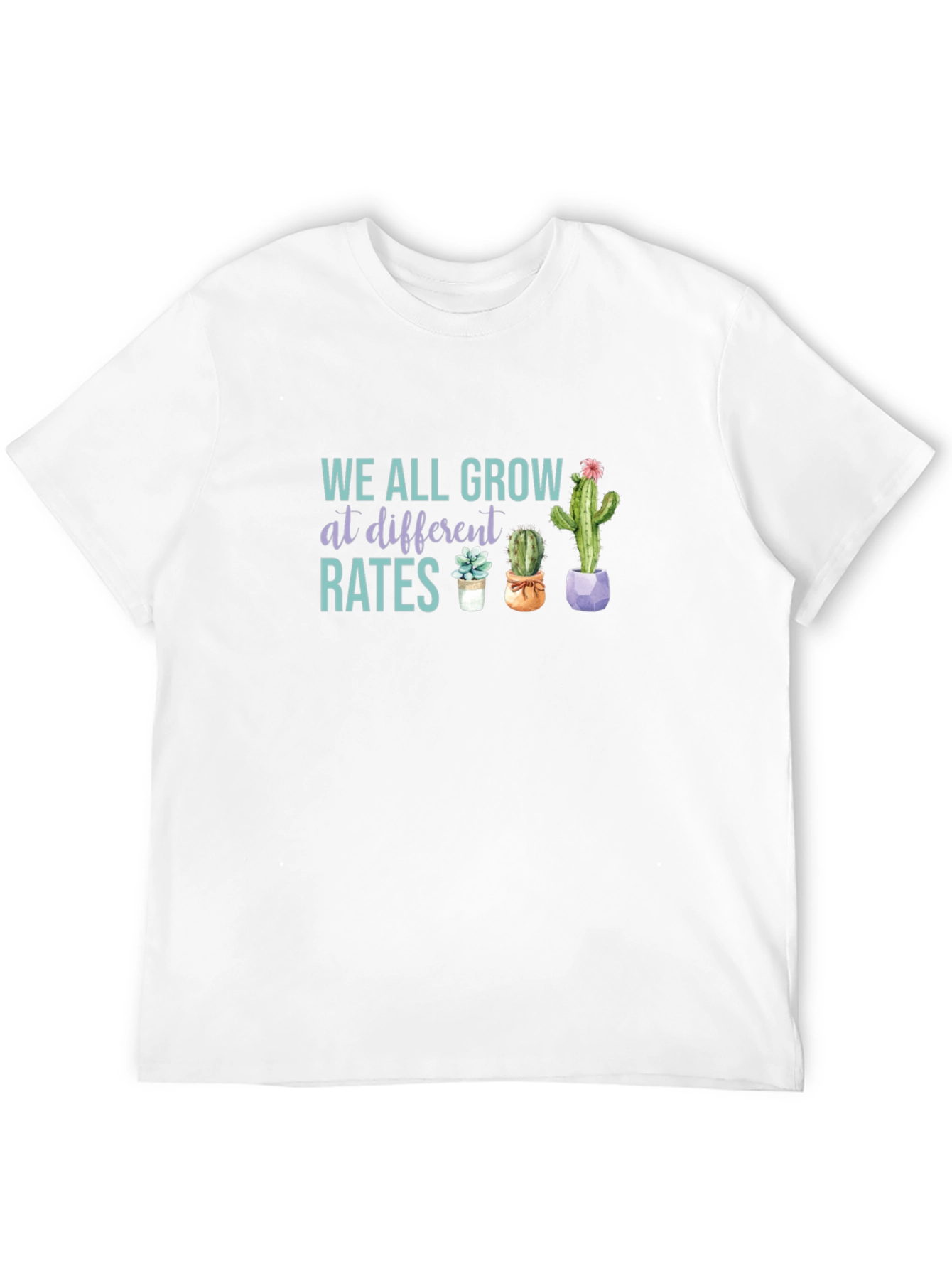 Black We All Grow at Different Rates Graphic Tee view 12