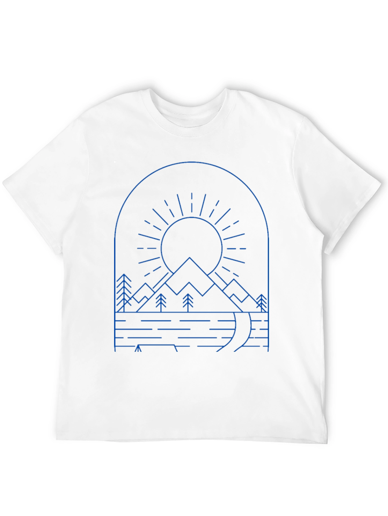 Black Modern Geometric Nature Graphic T-Shirt view 12