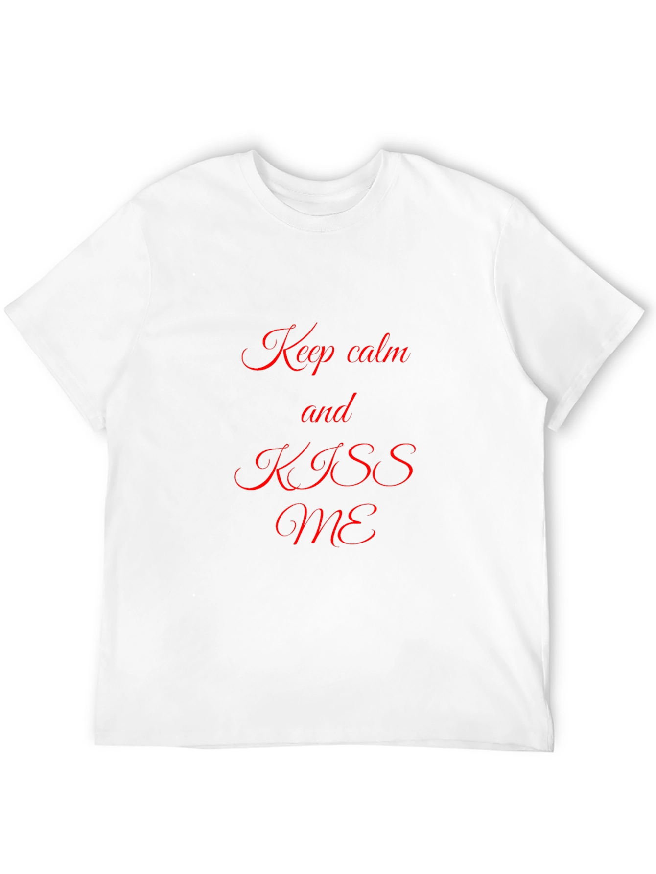 Black Keep Calm and Kiss Me Black Graphic Tee view 12