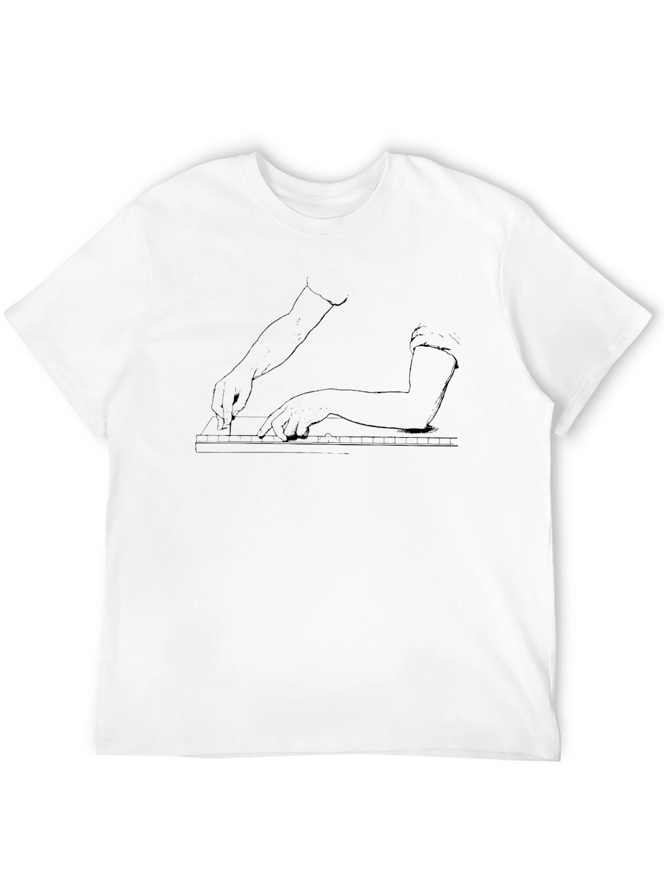 Black Piano Player Tee - Stylish Graphic T-Shirt view 12