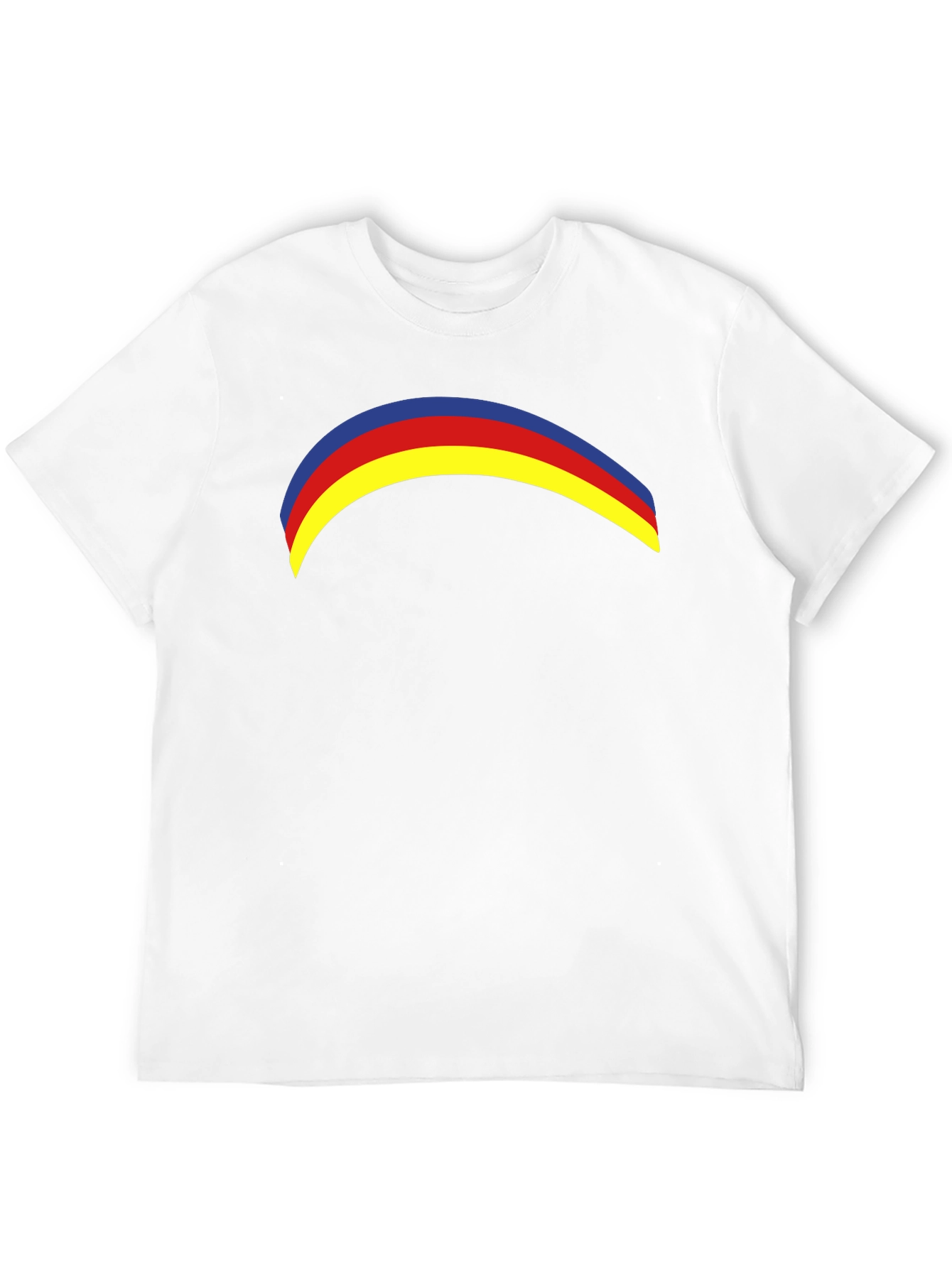 Black Rainbow Arc Graphic Tee - Casual Black T-Shirt view 12