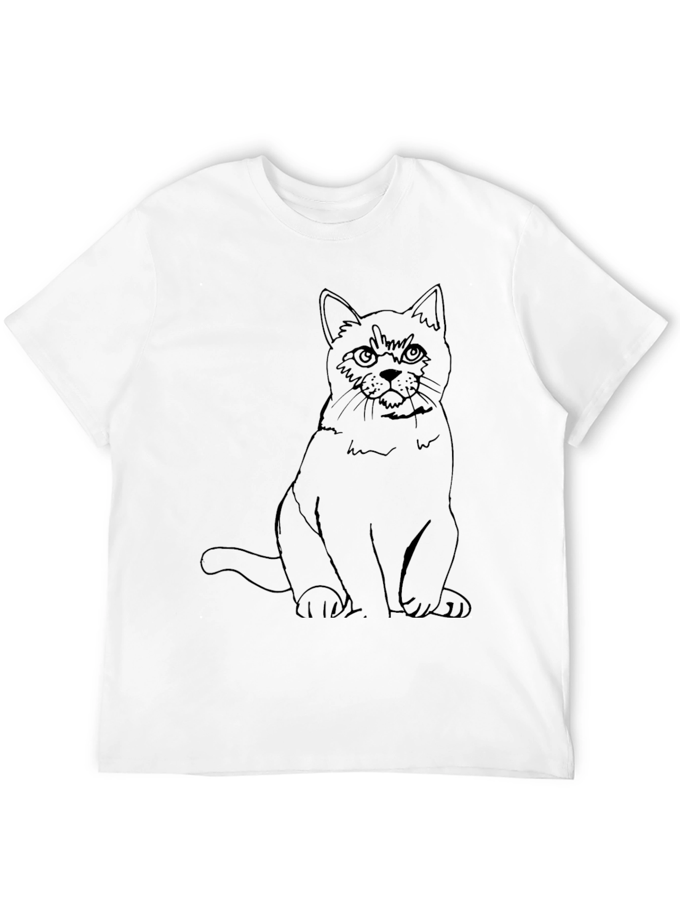 Black Black Cat Graphic Tee - Men's Crew Neck view 12