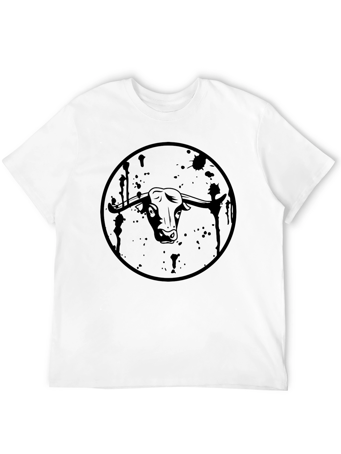 Black Black Bull Graphic Tee - Men's Stylish Crew Neck T-Shirt view 12