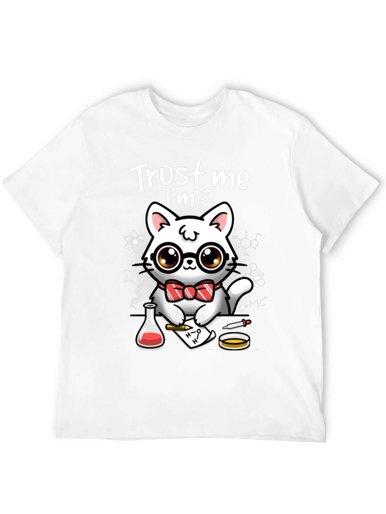 Black Trust Me, I'm a Scientist Cat Graphic T-Shirt view 12