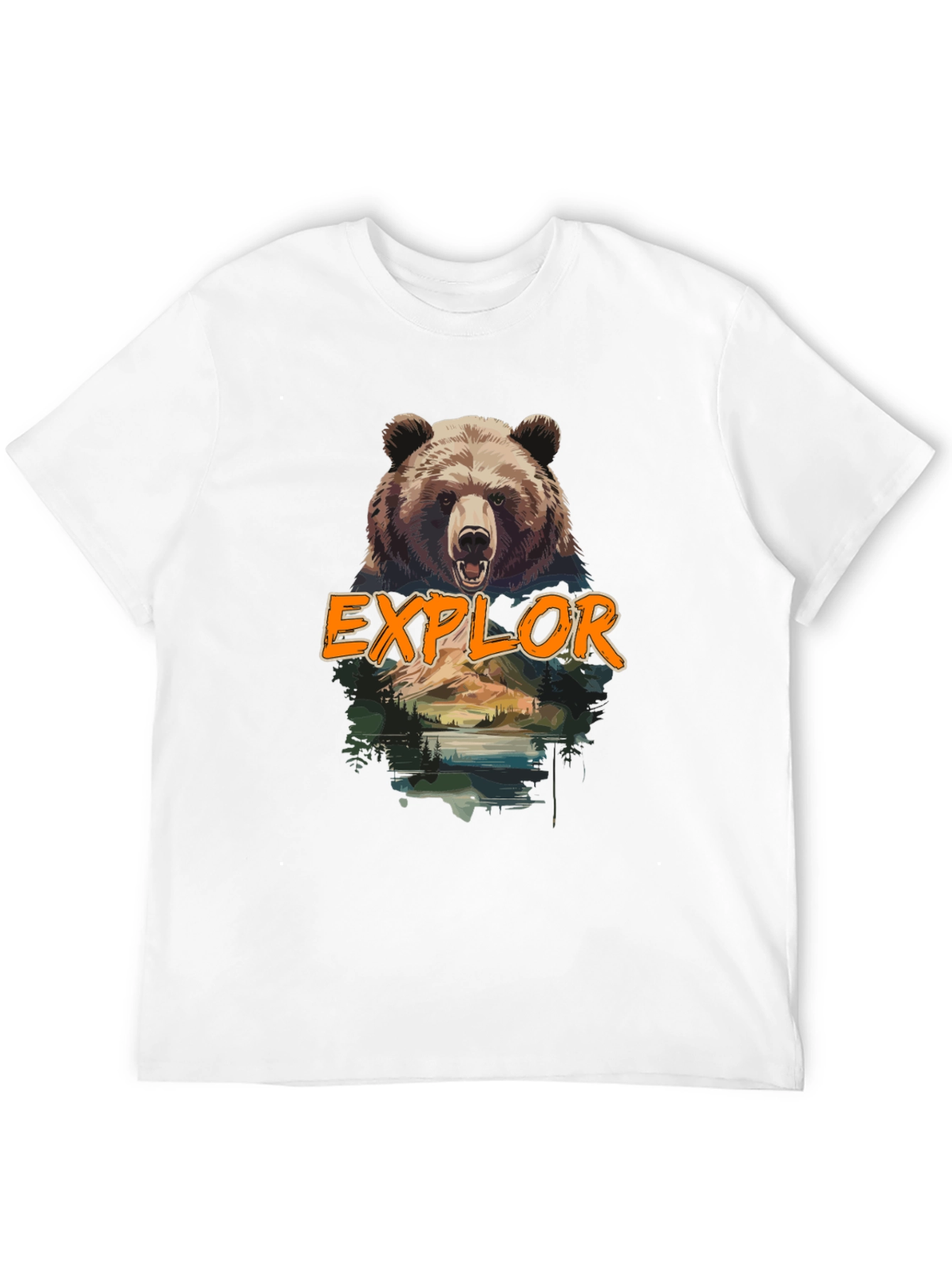Black Explore Bear Graphic Tee - Nature Adventure Shirt view 12