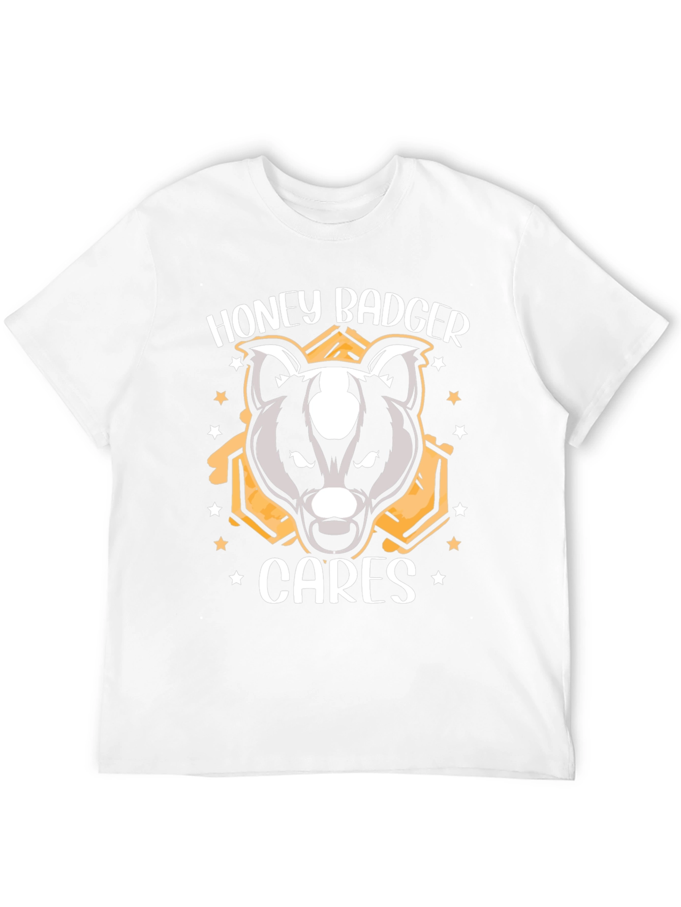 Black Honey Badger Cares Graphic Tee - Black Cotton T-Shirt view 12