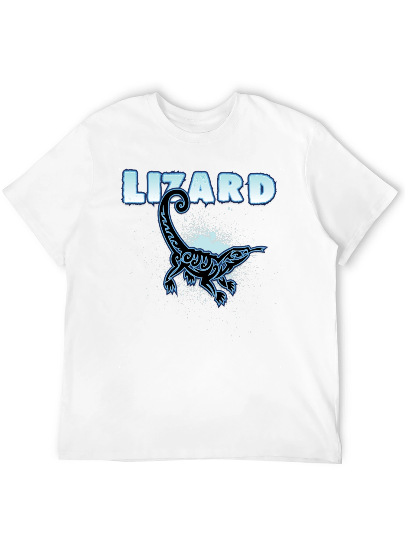 Black Cool Lizard Graphic T-Shirt - Black Cotton Tee view 12