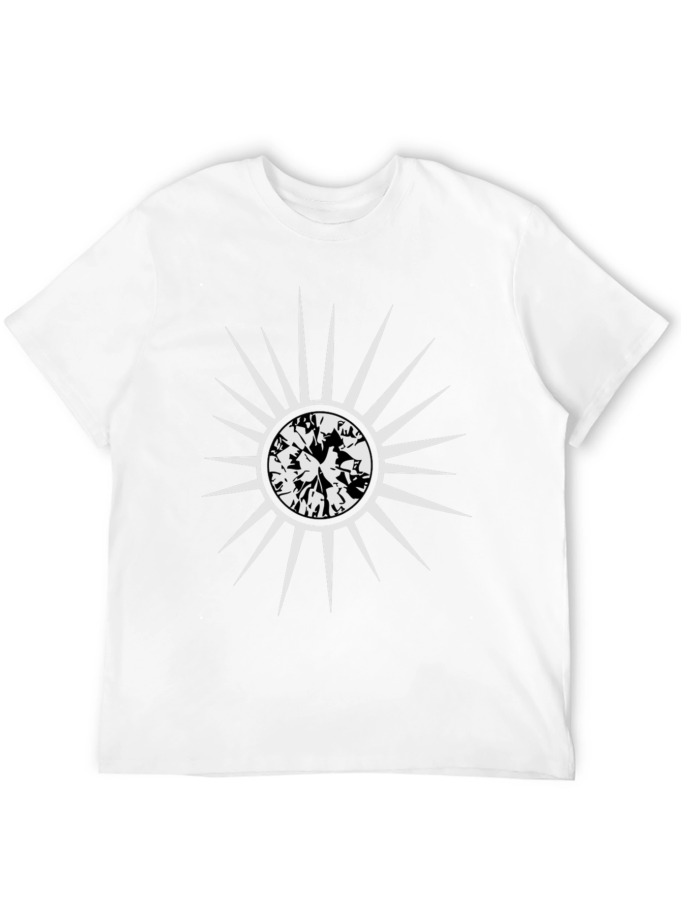 Black Sunburst Graphic Tee - Stylish Men's Black T-Shirt view 12