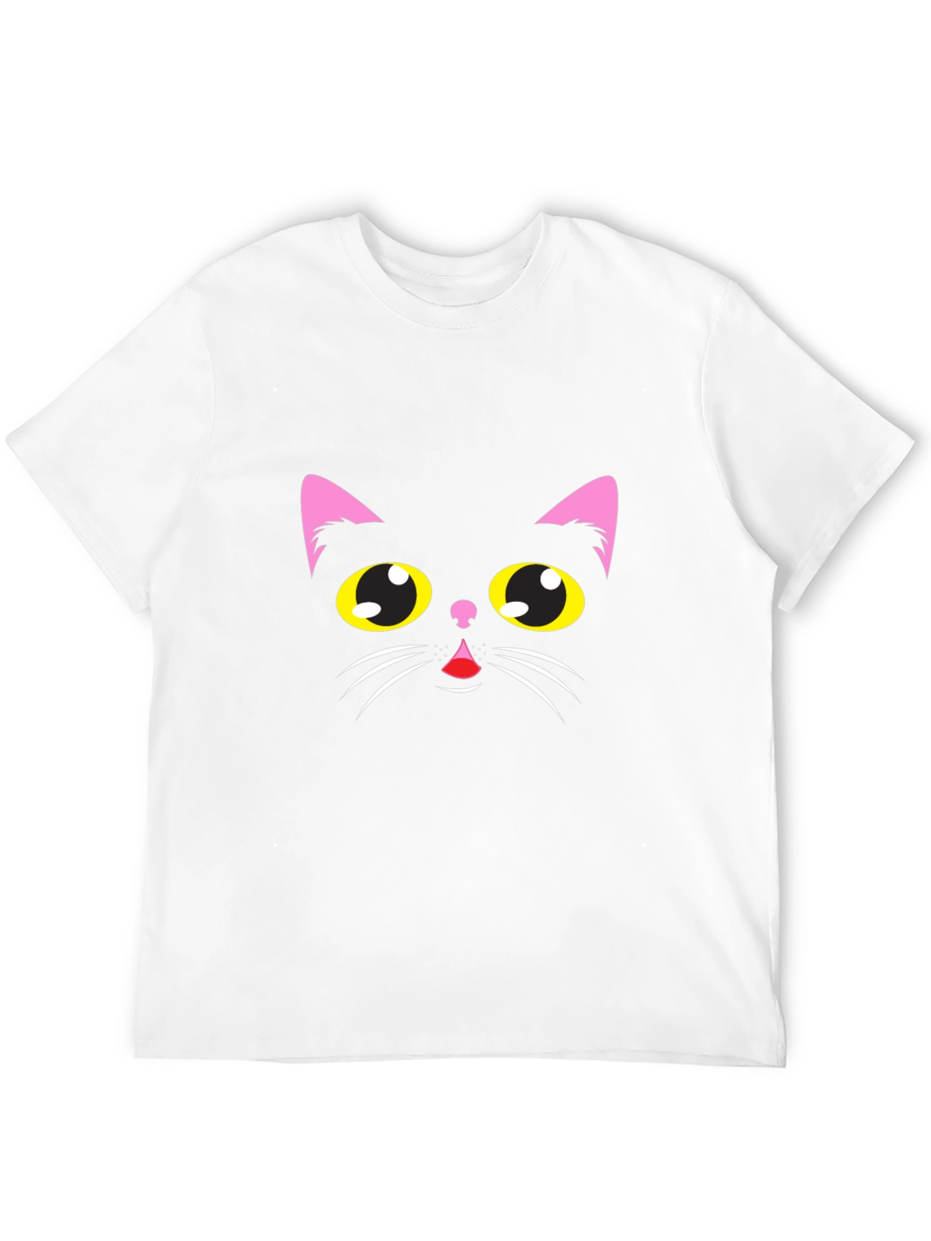 Black Black Cat Face Graphic T-Shirt view 12