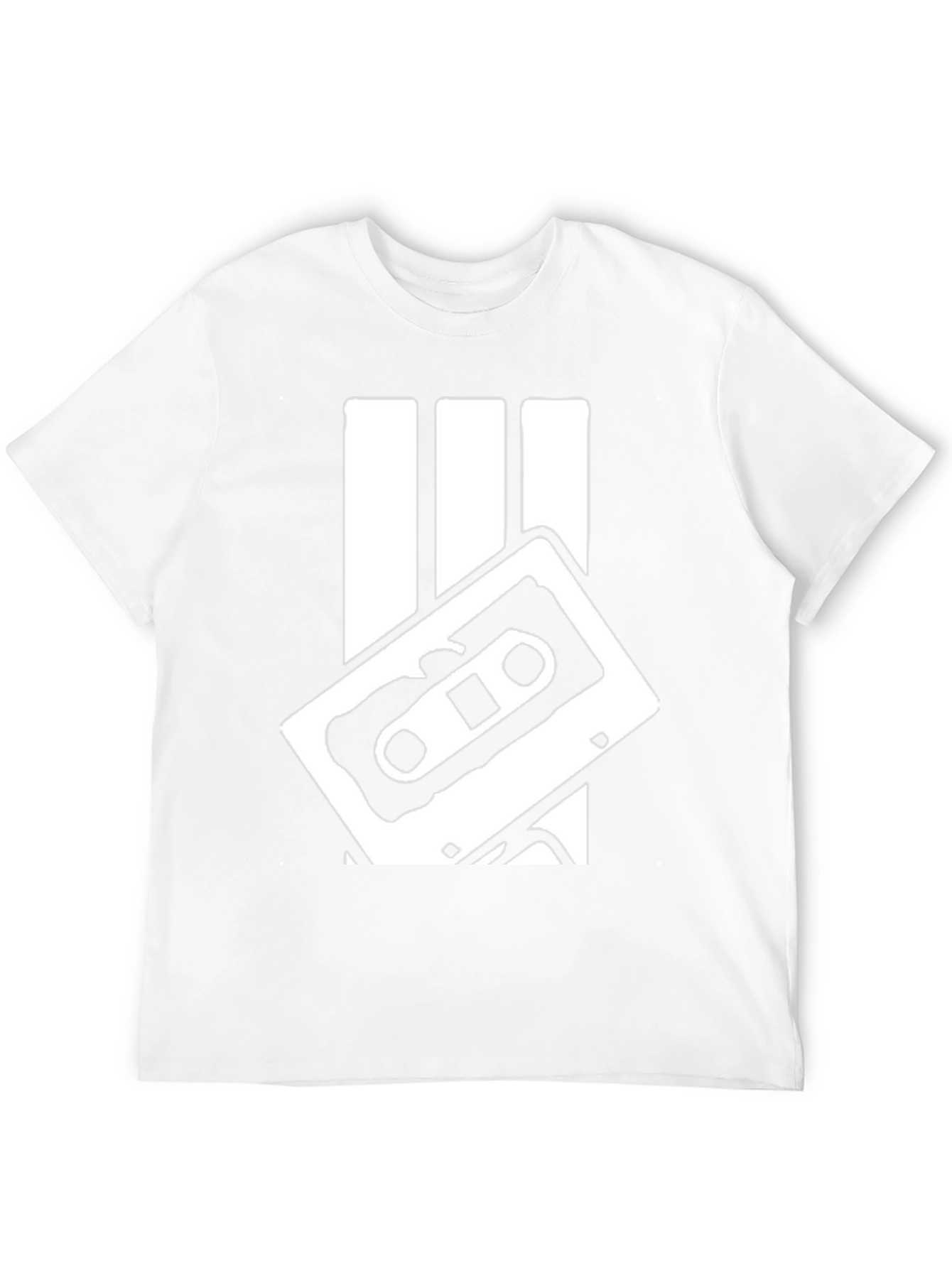 Black Retro Cassette Tape Graphic Tee - Black Cotton Blend view 12