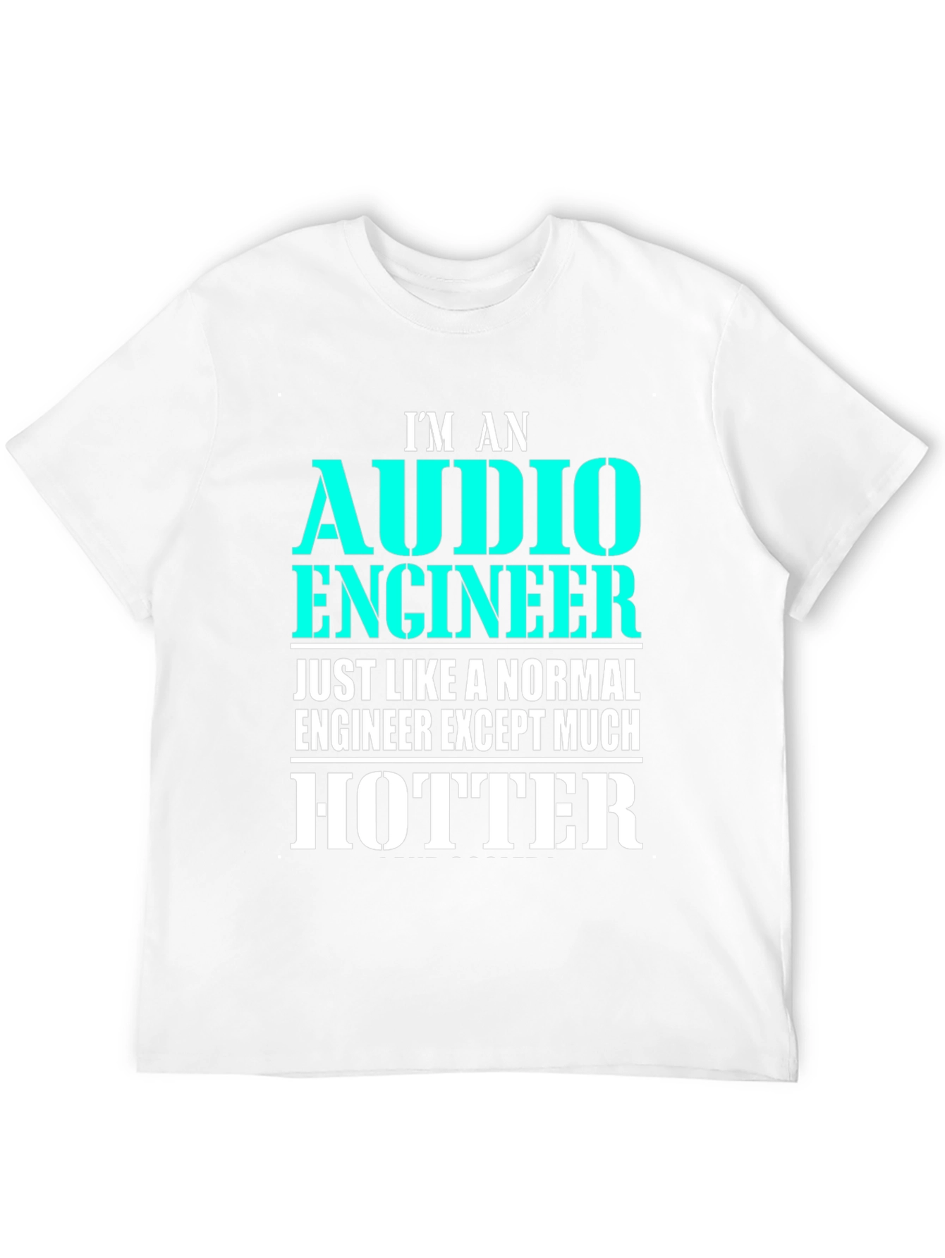 Black Audio Engineer Hotter Black T-Shirt Funny Gift view 12
