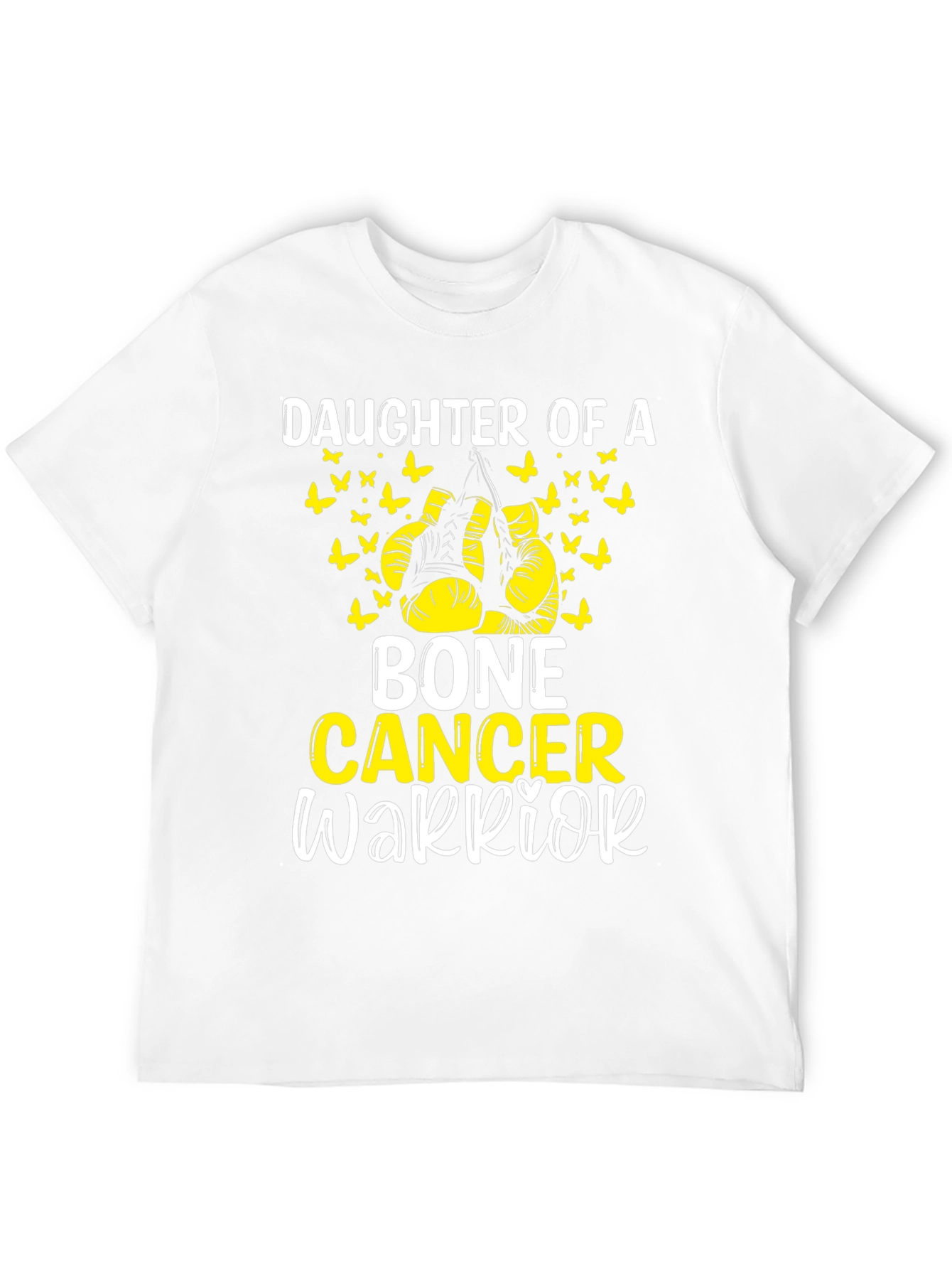 Black Bone Cancer Warrior Daughter T-Shirt view 12