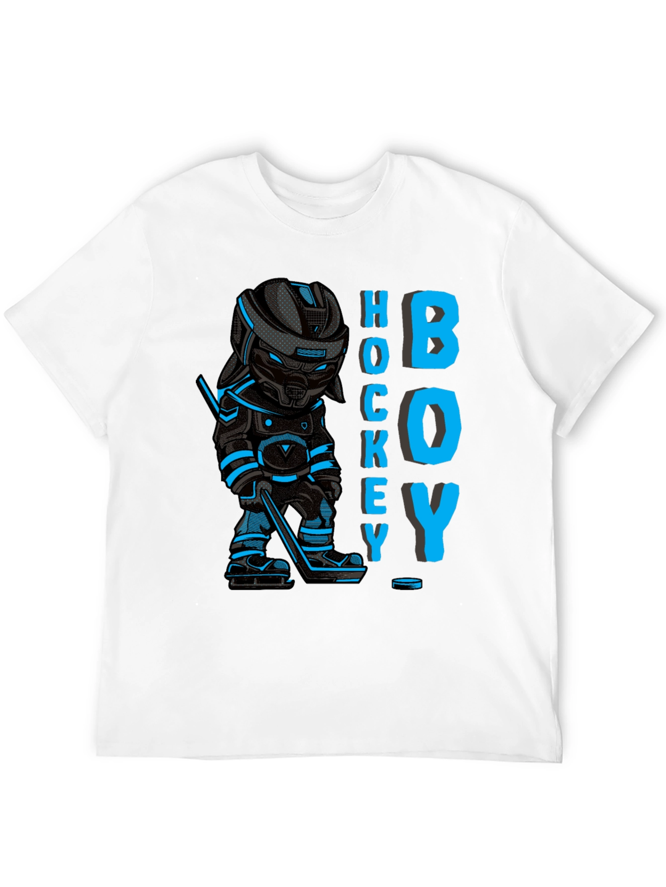 Black Hockey Boy Graphic T-Shirt view 12
