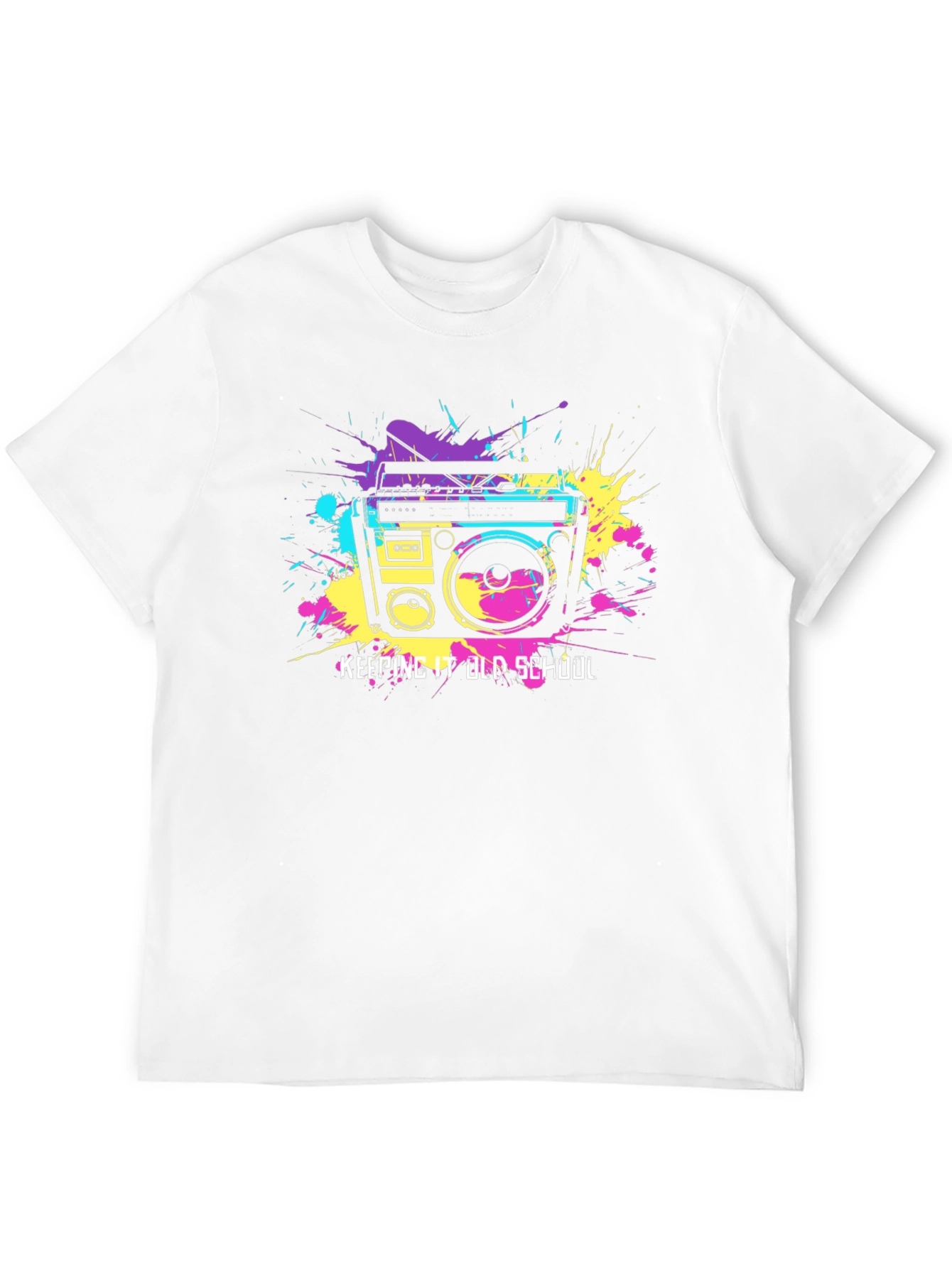 Black Retro Boombox Graphic Tee - Keeping it Old School Style view 12