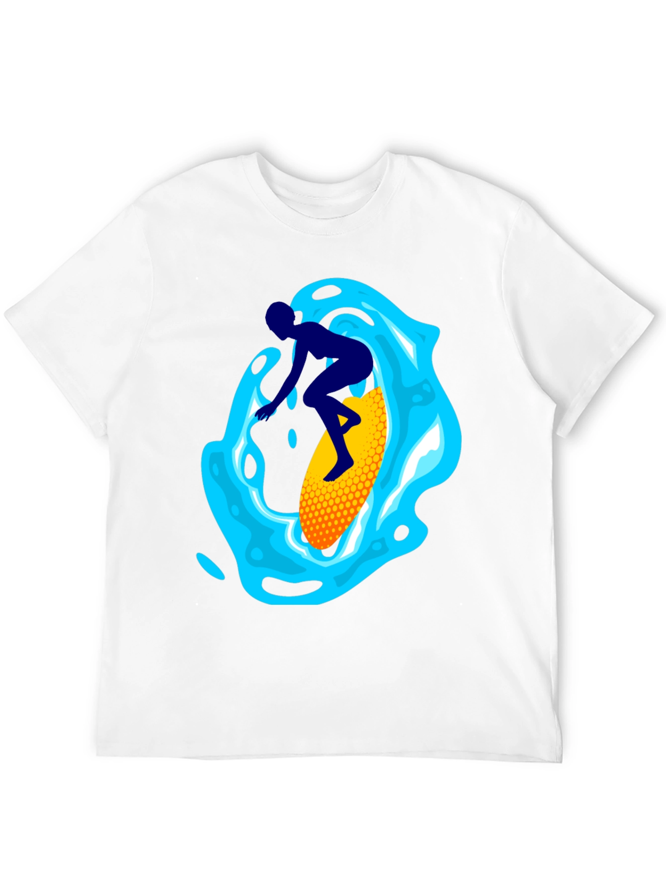 Black Surfer Graphic Tee - Black Cotton Blend view 12