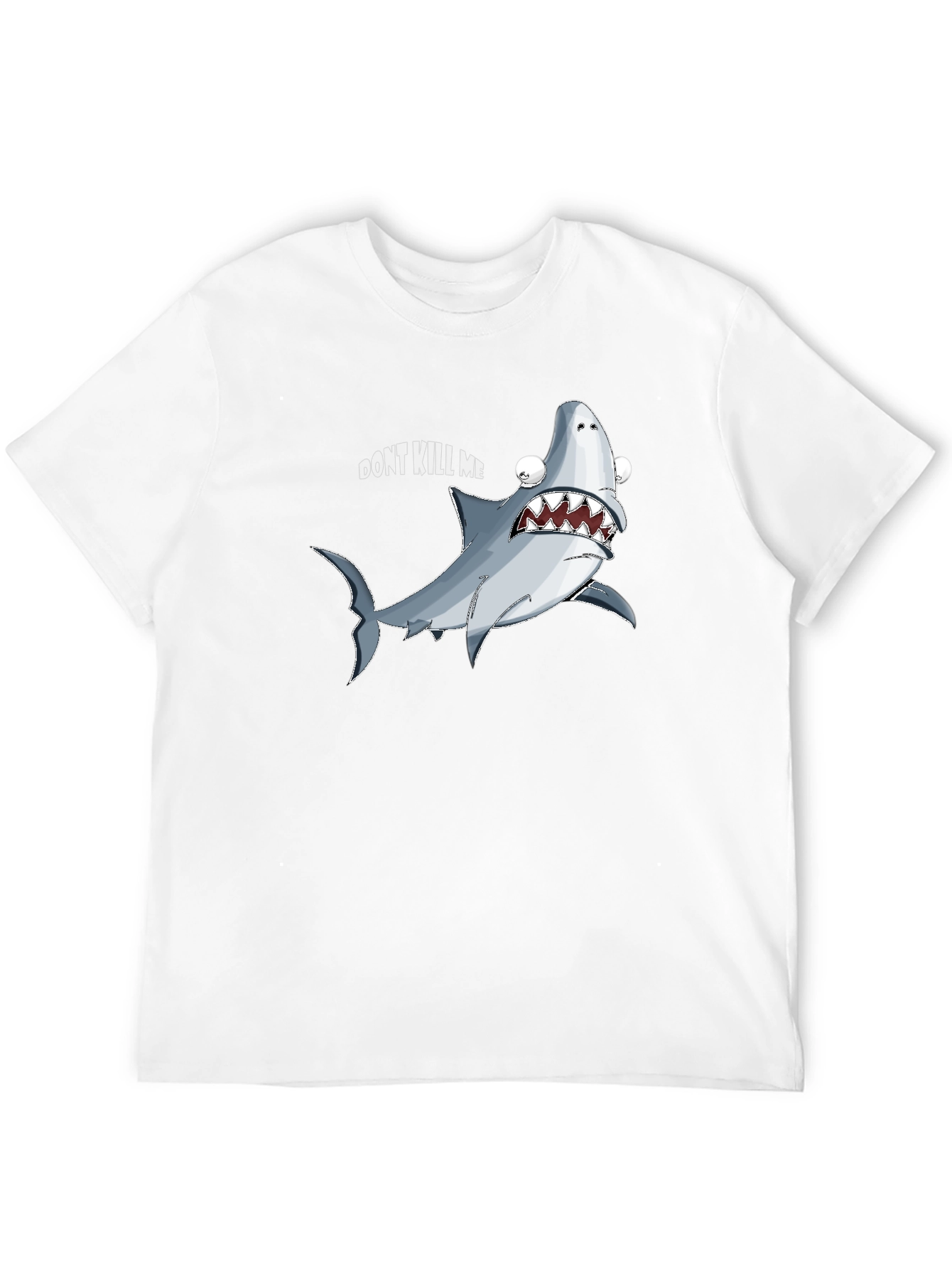 Black Funny Shark Graphic Tee - "Don't Kill Me" view 12