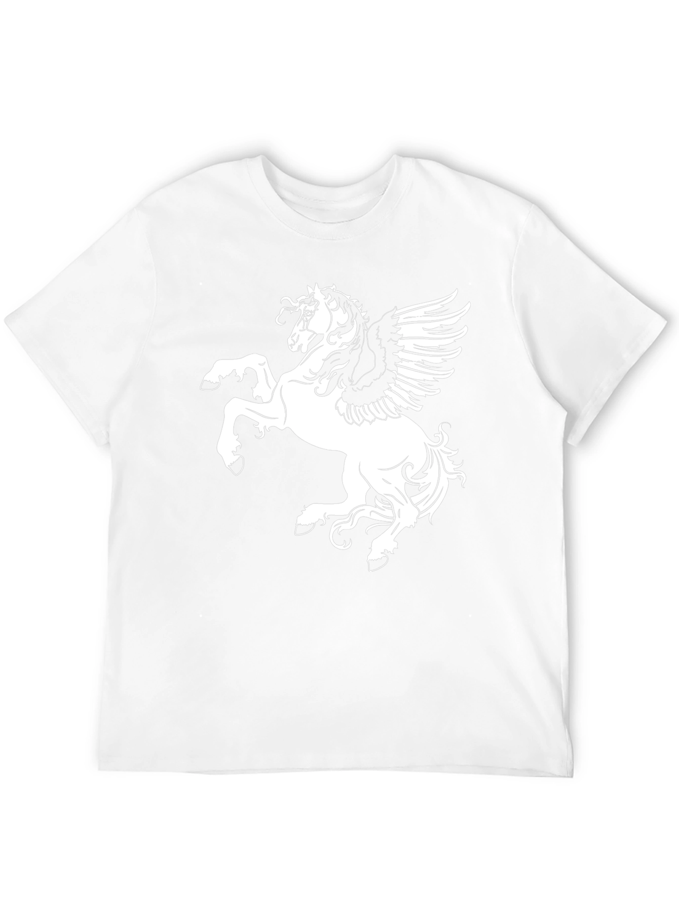 Black Black Pegasus Graphic Tee | Men's Casual Shirt view 12