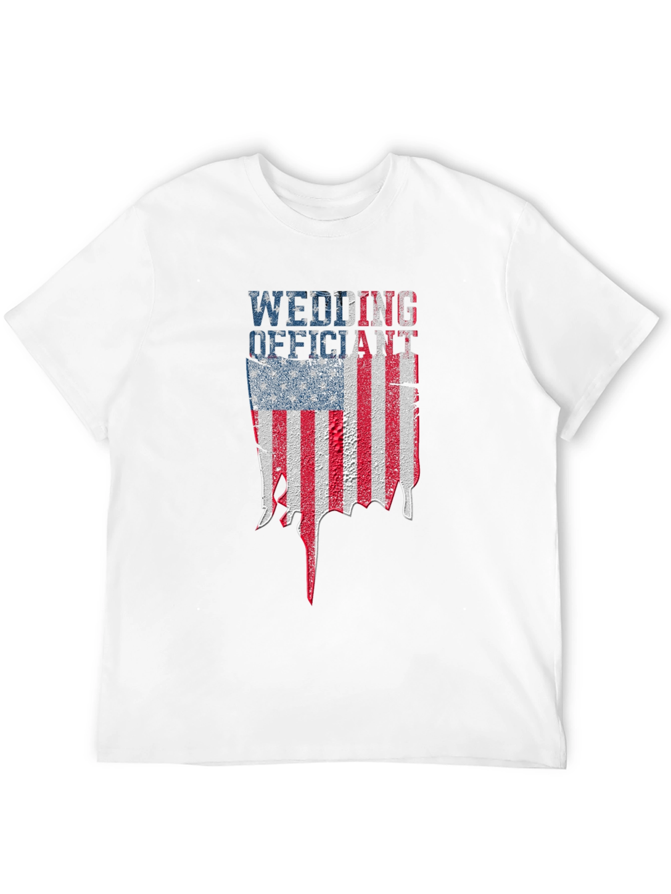 Black Wedding Officiant American Flag T-Shirt view 12