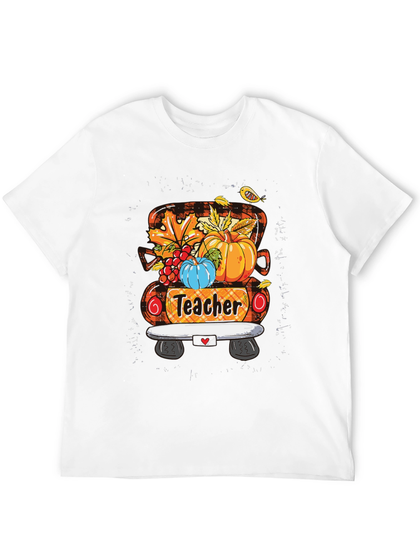 Black Teacher Fall Truck T-Shirt view 12