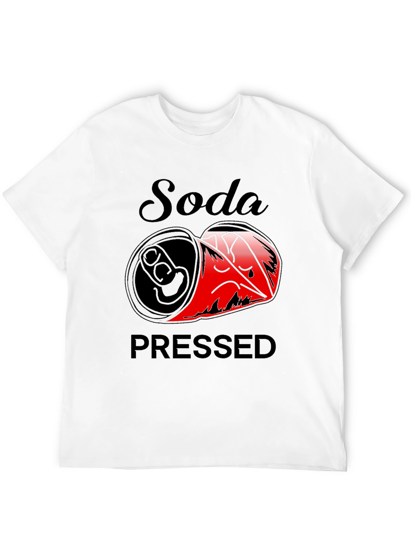Black Soda Pressed Graphic Tee - Funny Pun T-Shirt view 12