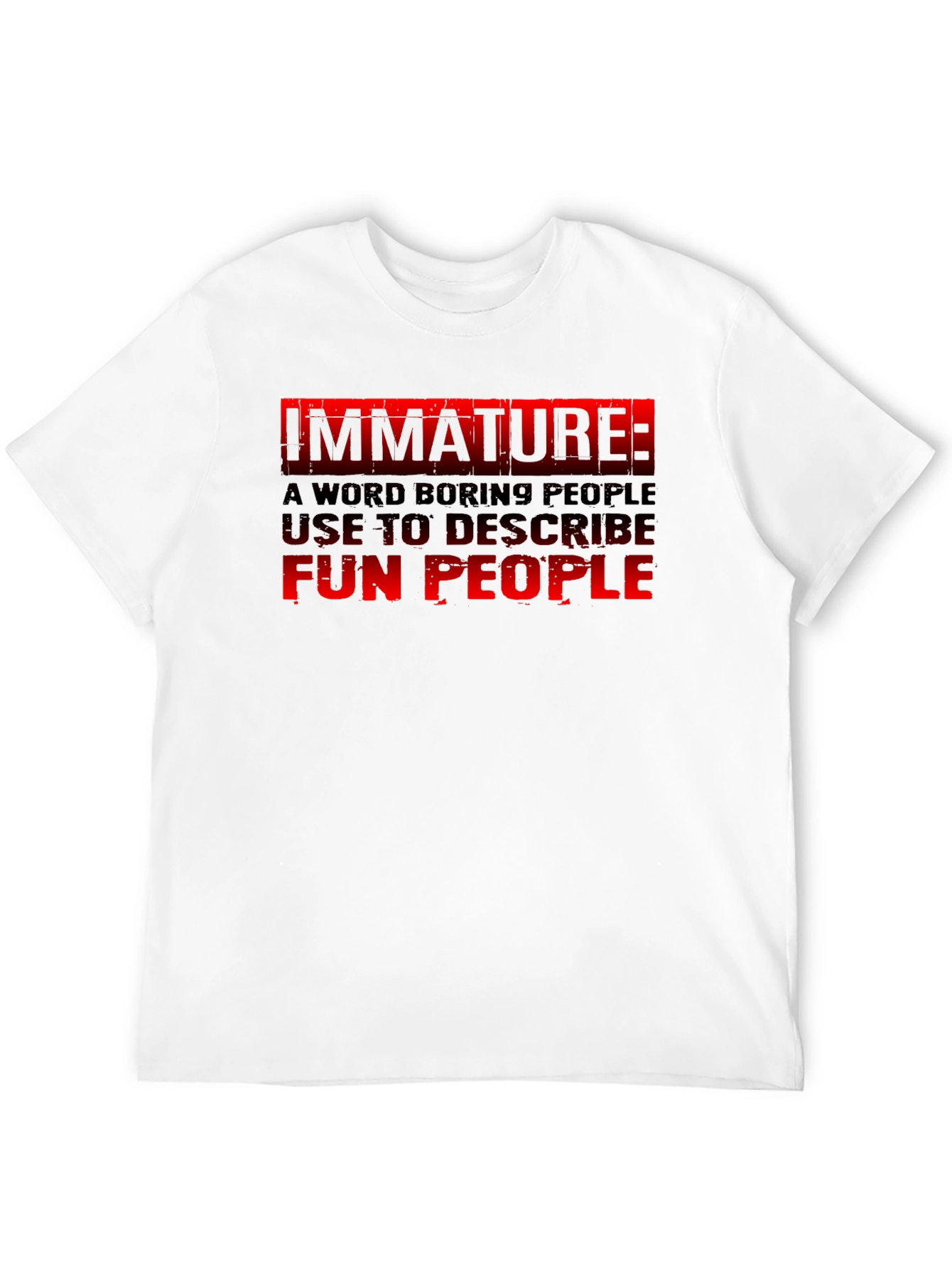 Black Immature: Fun People Graphic Tee - Black Cotton view 12