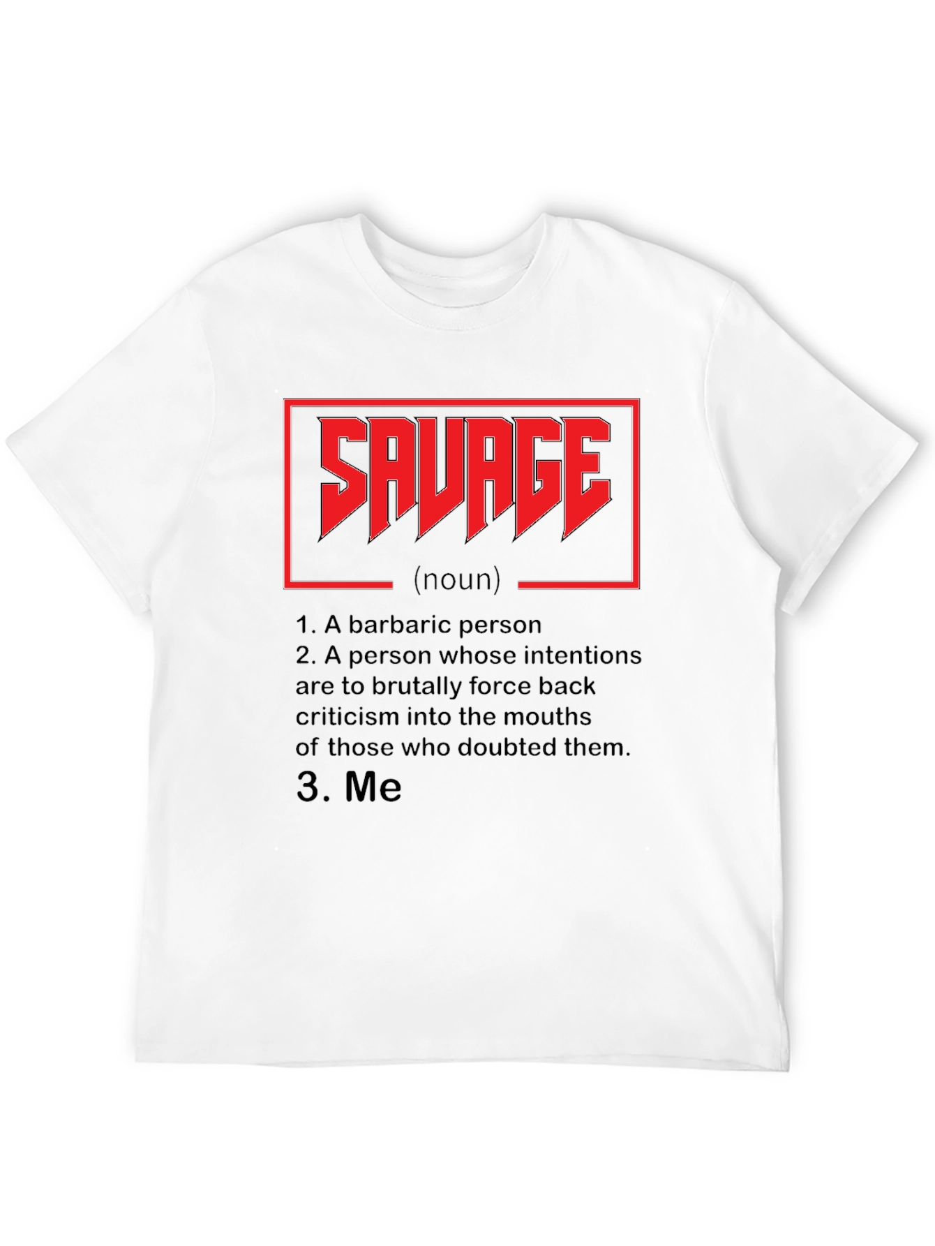 Black Savage Definition Graphic Tee - Black view 12