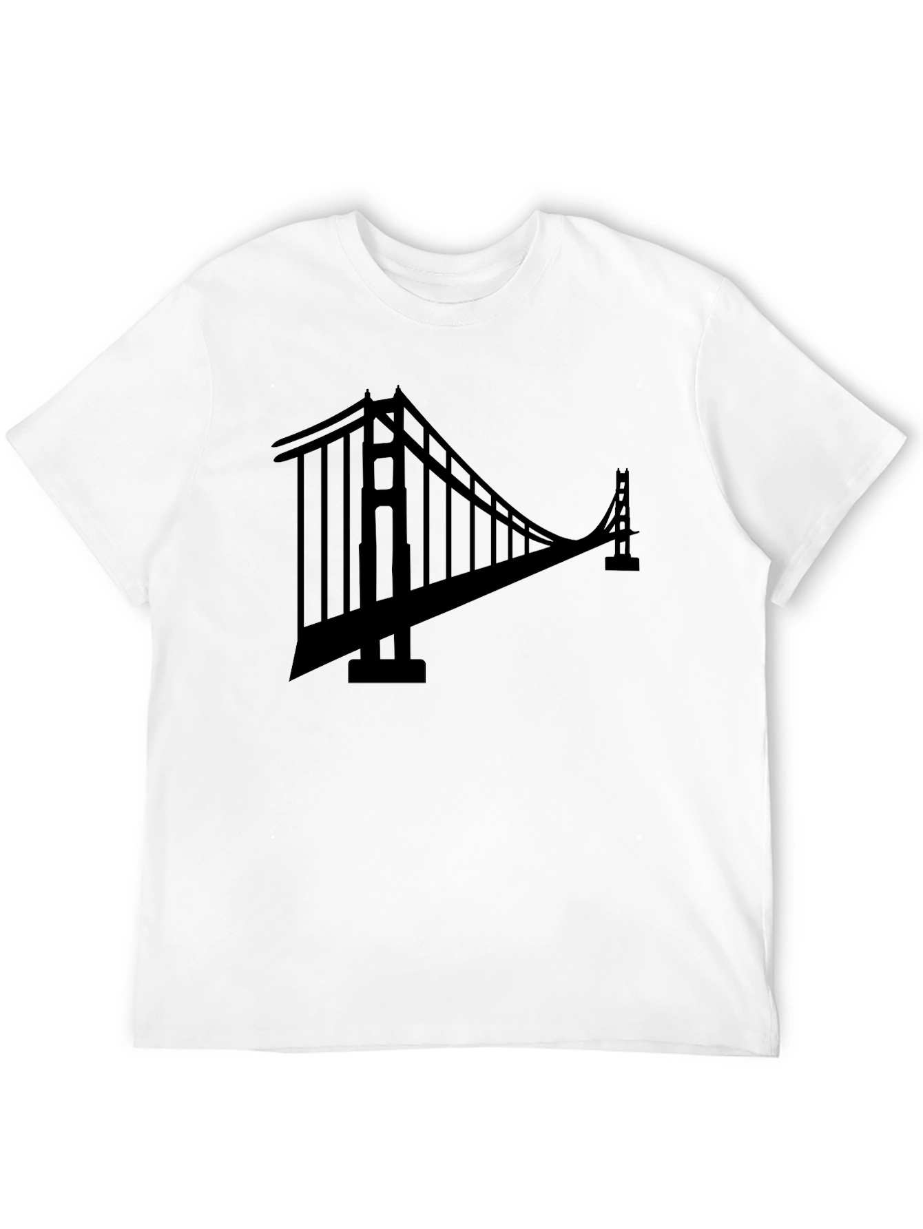 Black Golden Gate Bridge Black Graphic Tee view 12