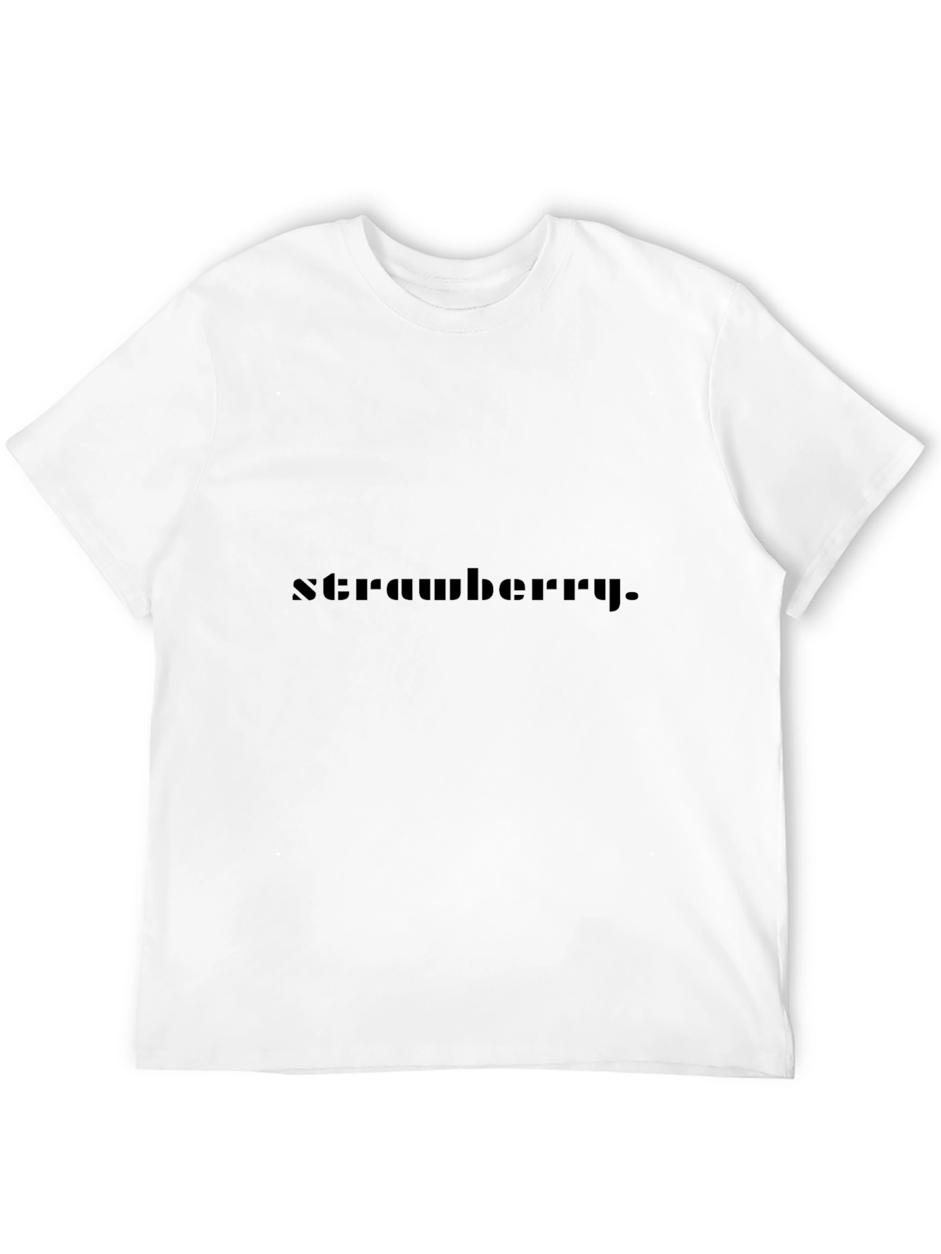 Black Strawberry Statement Tee - Unisex Black T-Shirt view 12